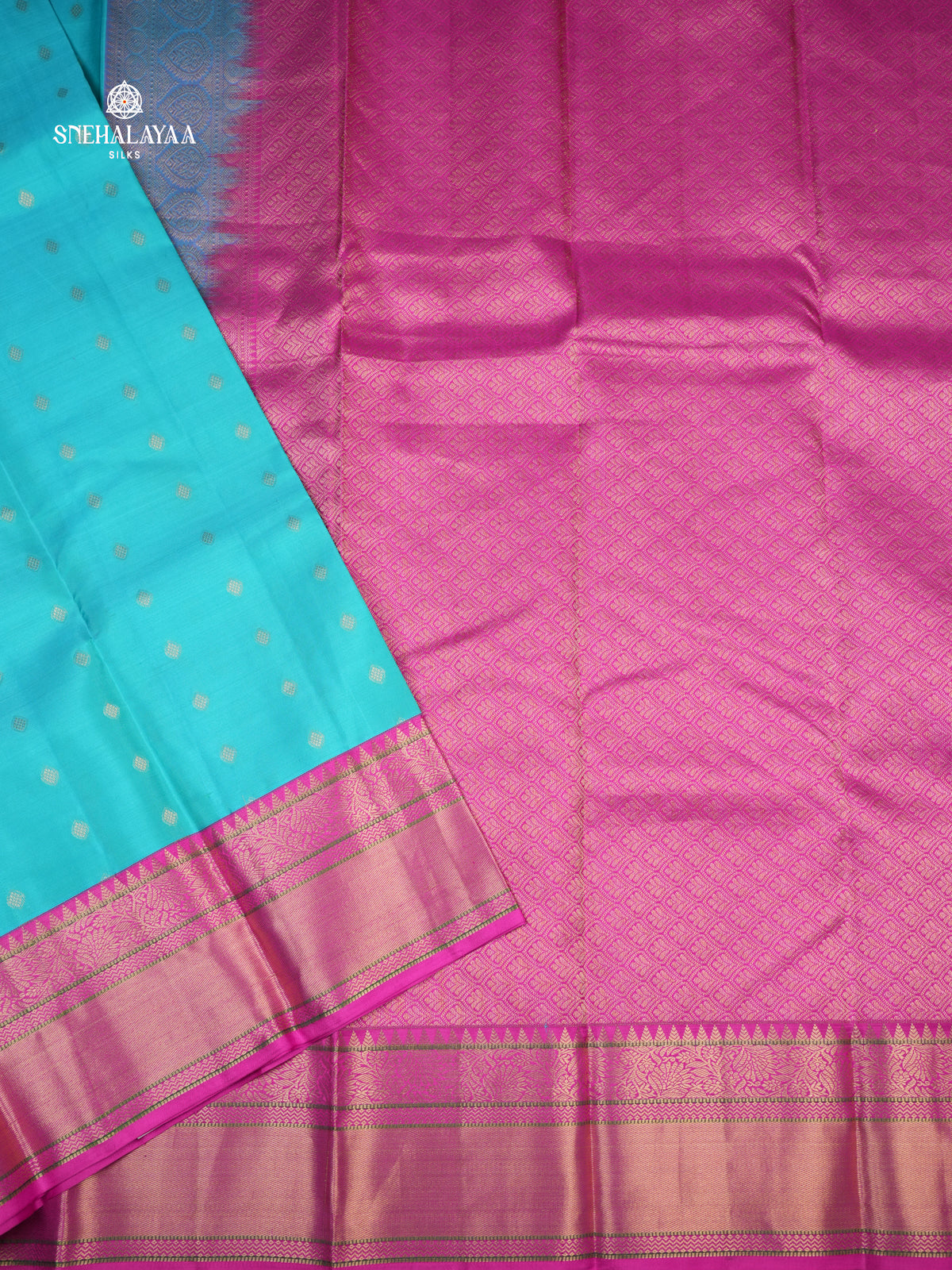Ice Blue Kanjivaram Silk Saree