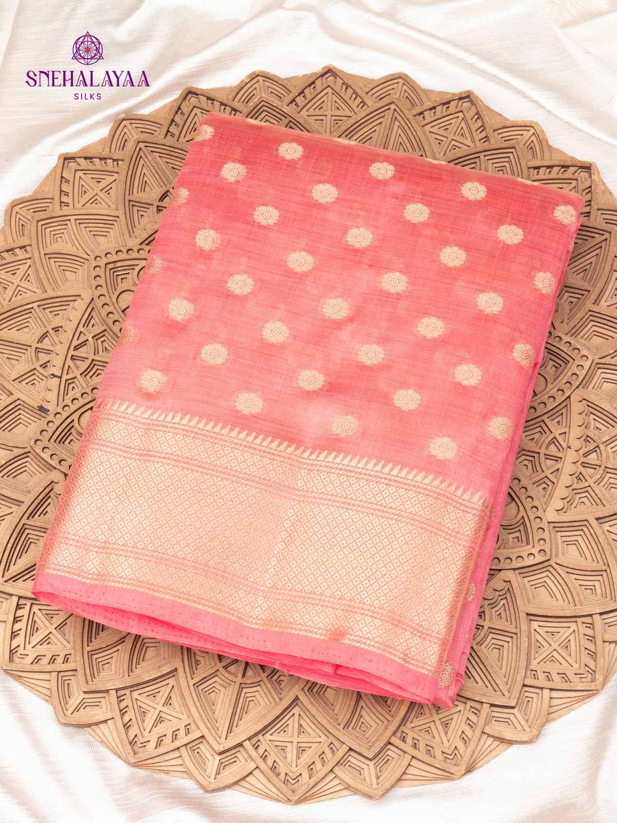 Pink Raw Silk Saree