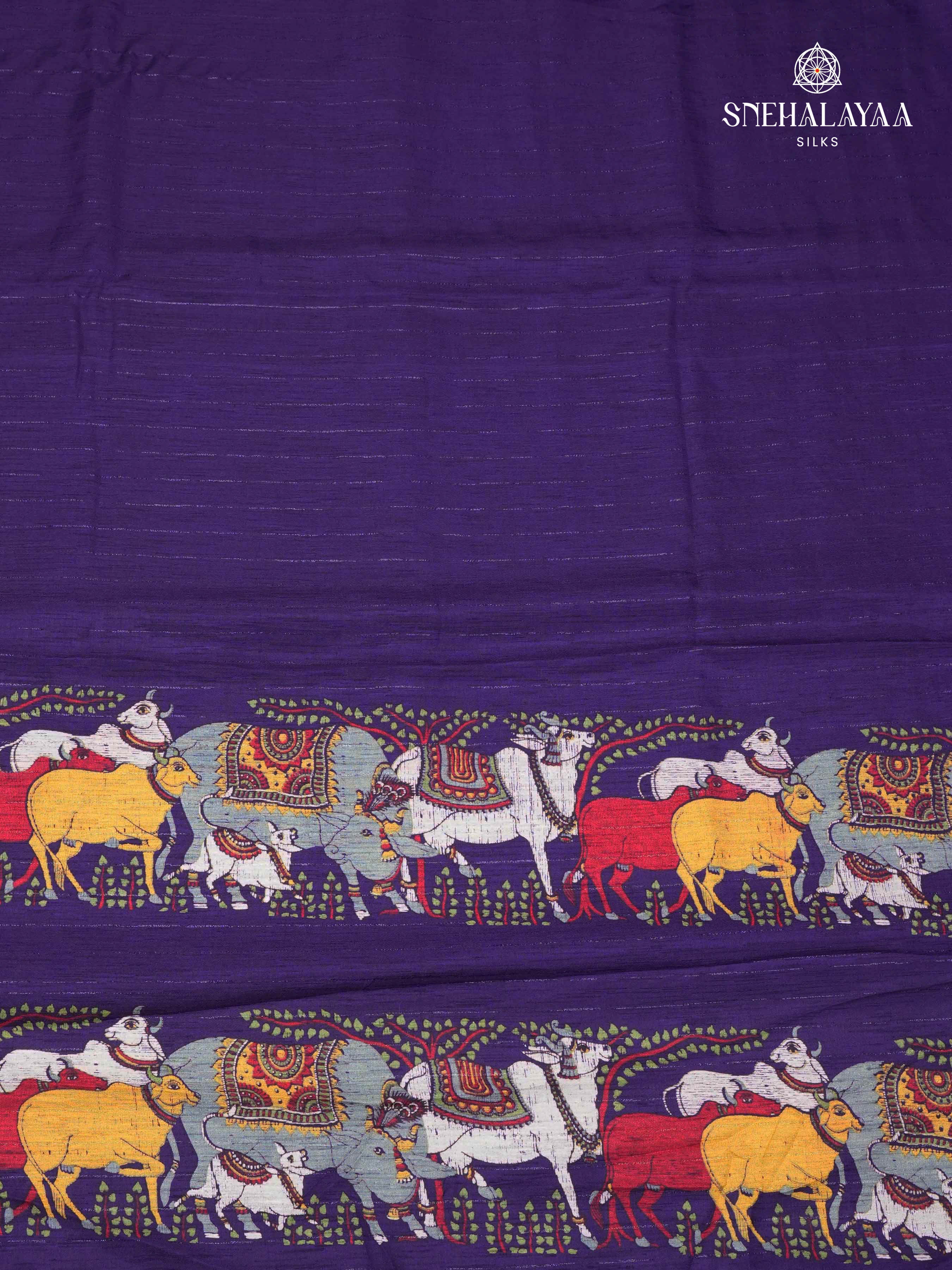Royal Blue Dola Silk Saree