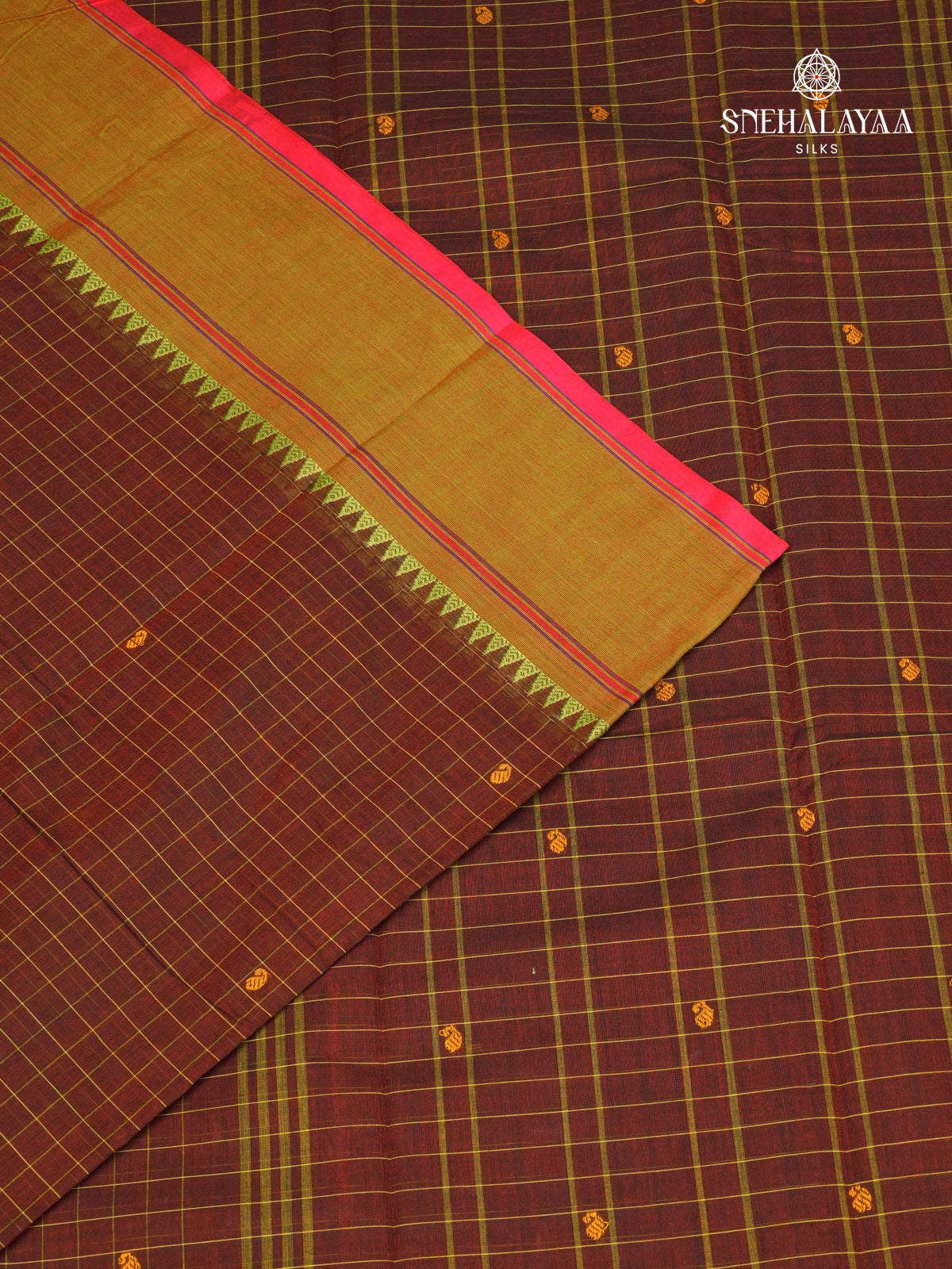 Brown Chettinad Cotton Saree