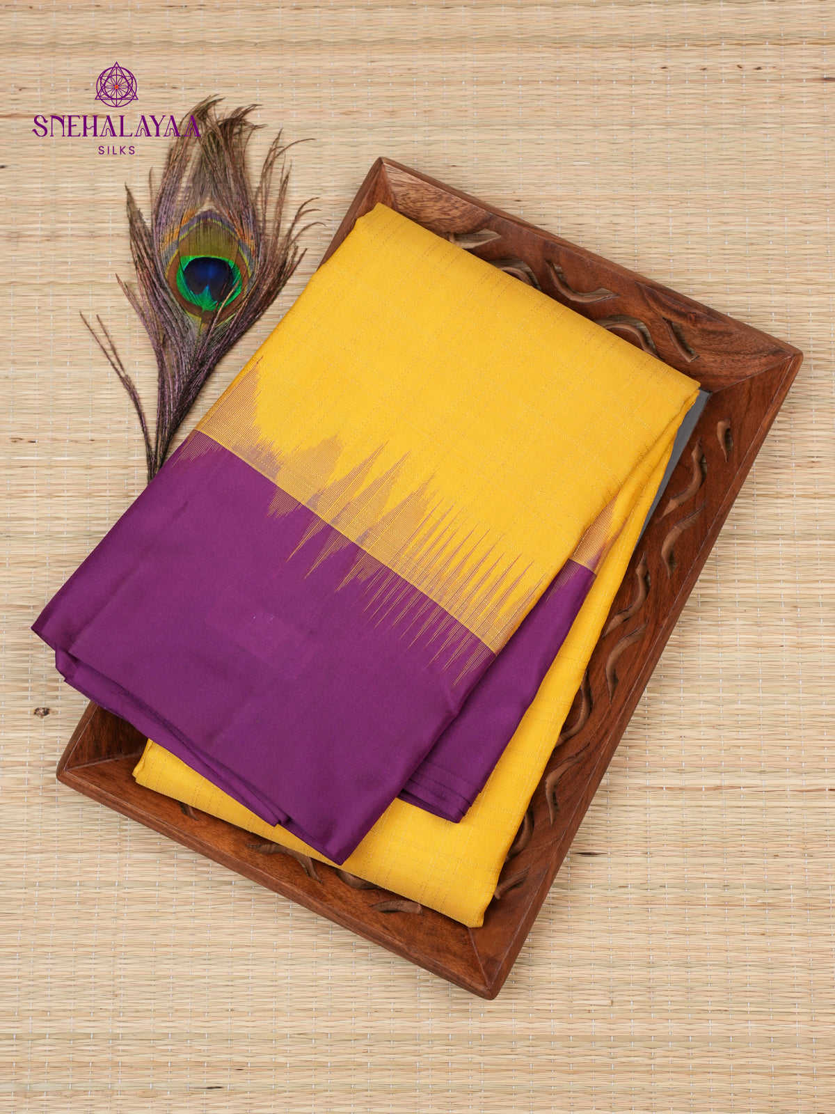 Mango Yellow Kanjivaram Silk Saree