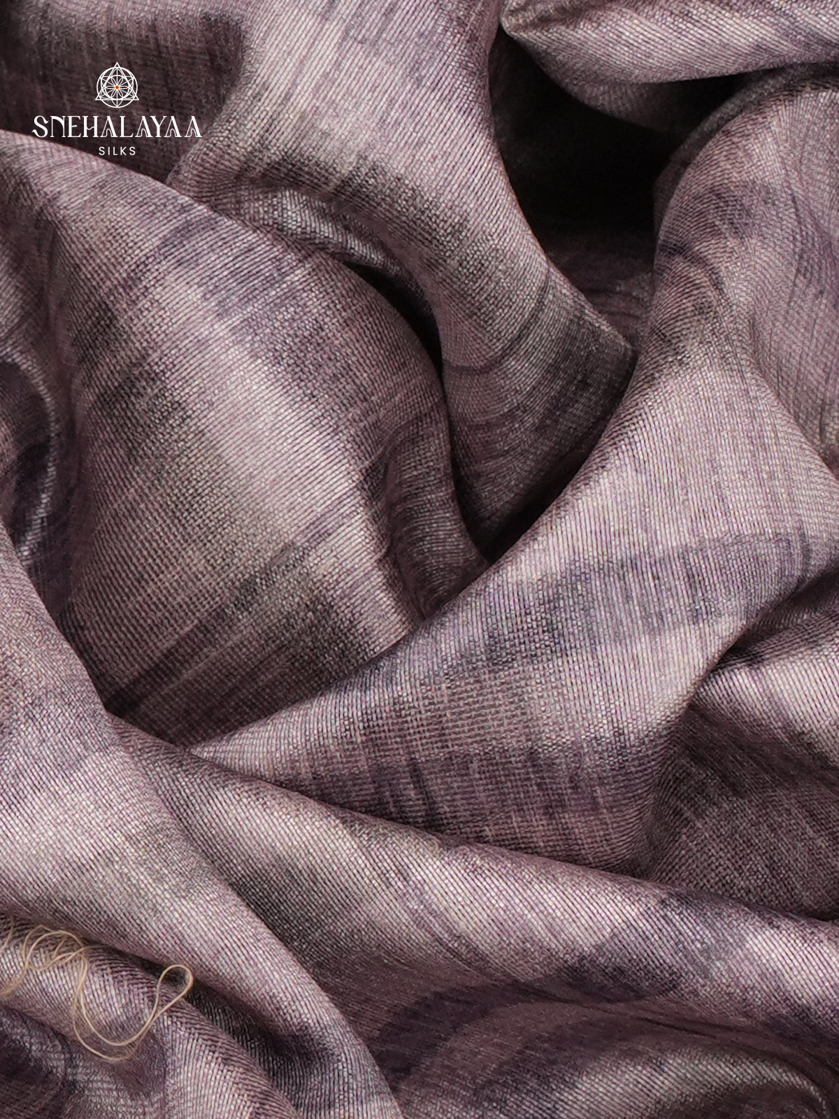 Grey Tussar Embroidery Saree