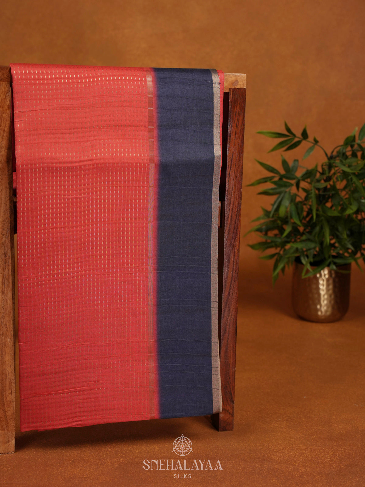 Orange Tussar Saree