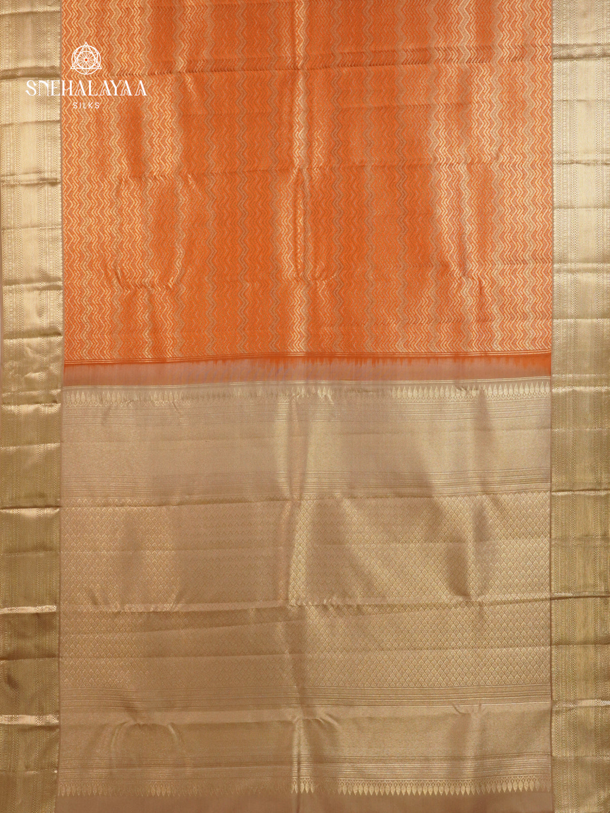 Orange Kanjivaram Silk Saree