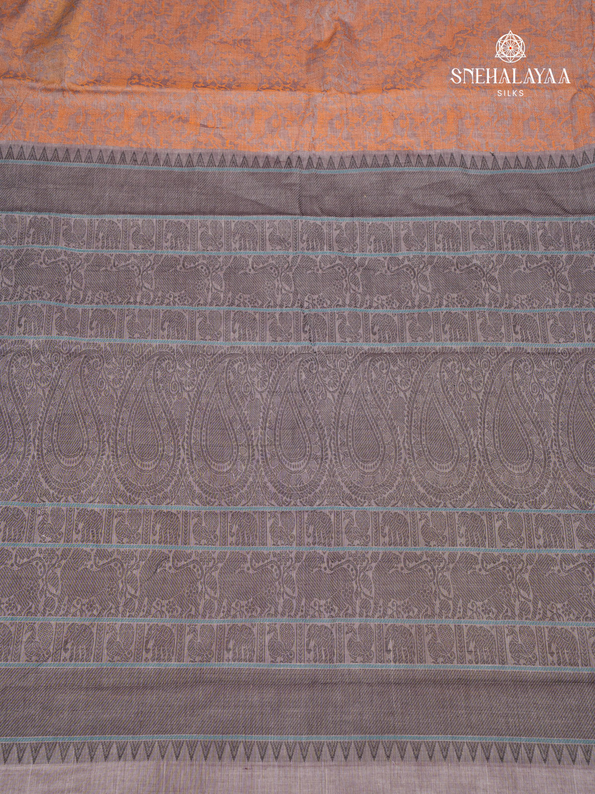 Grey Pure Kanchi Cotton Saree