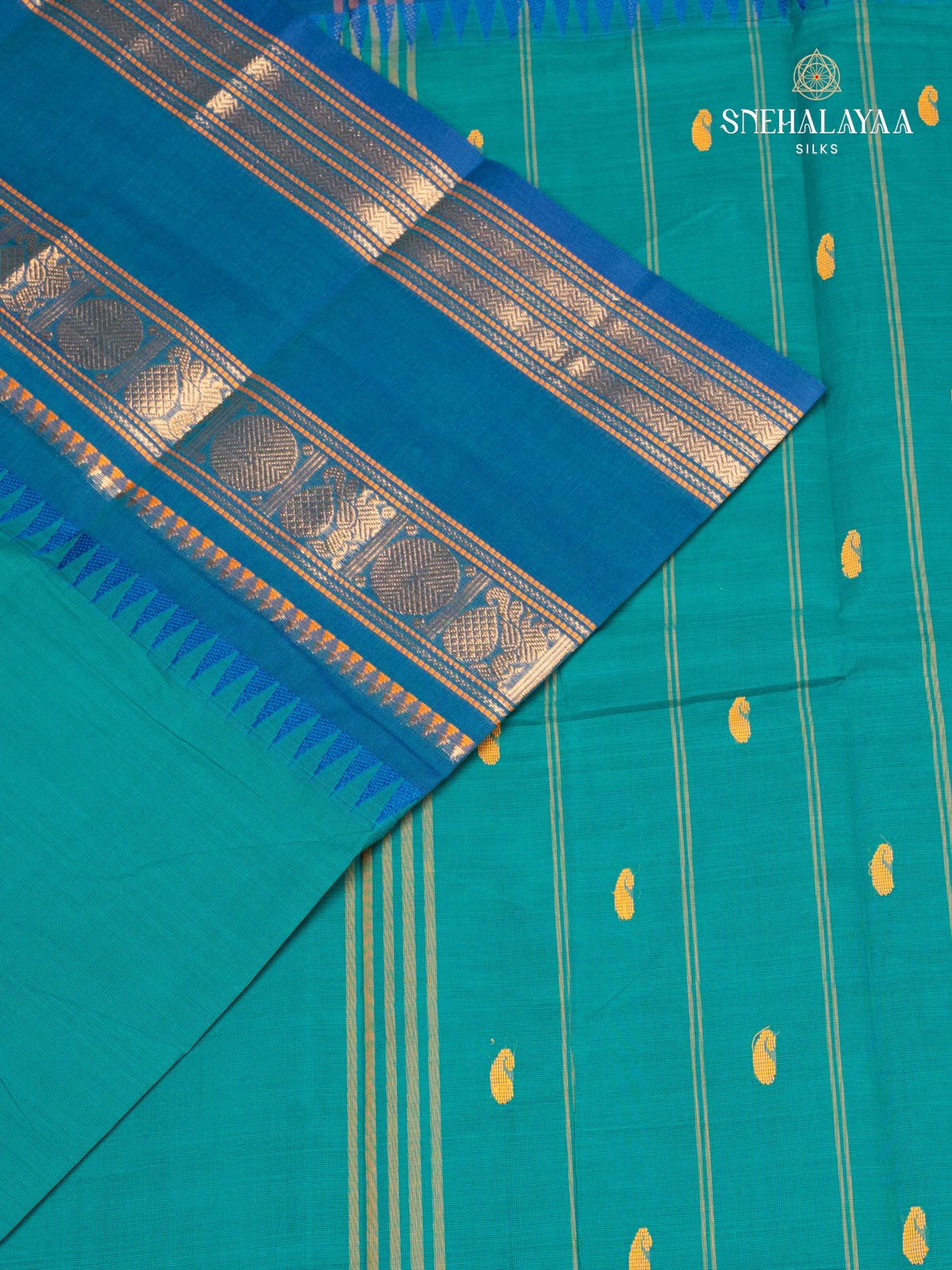 Blue Chettinad Cotton Saree