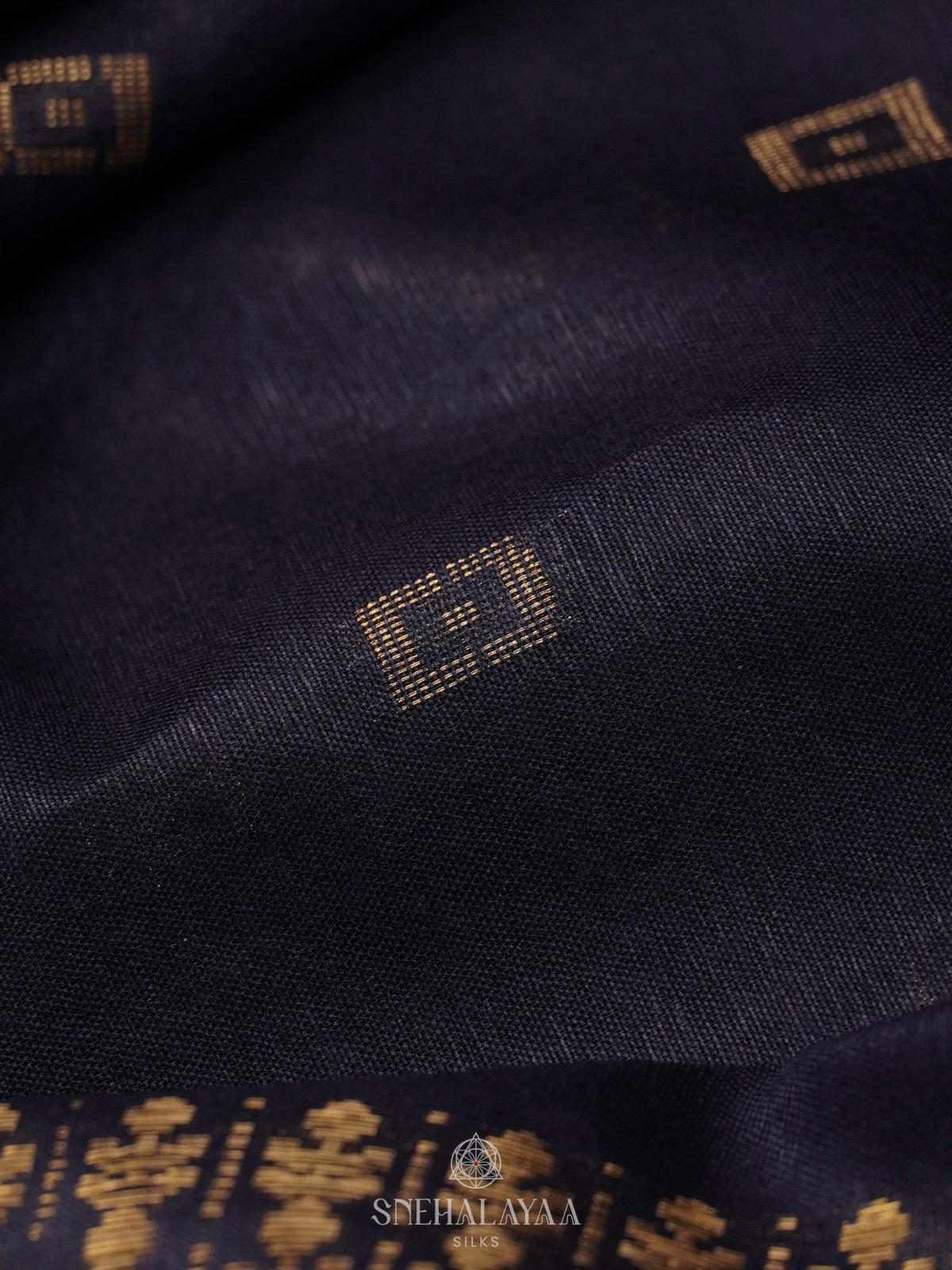 Black Bamboo Silk Saree