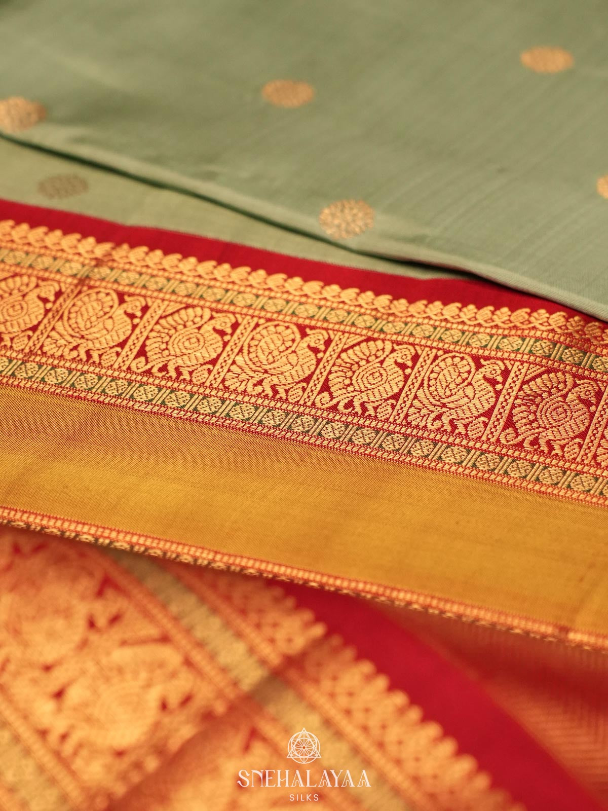 Pista Green Kanjivaram Silk Saree