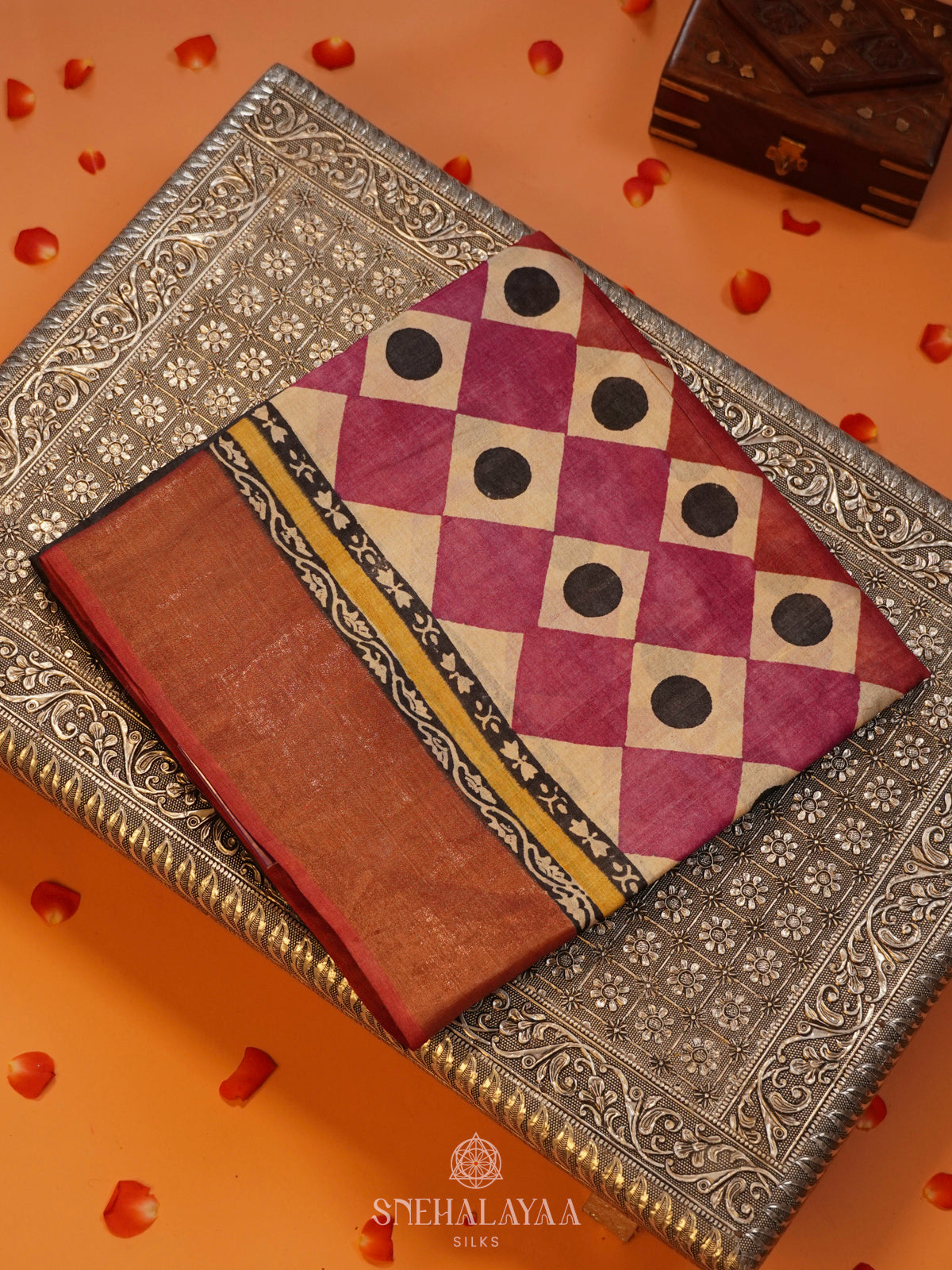 Black Tussar Saree