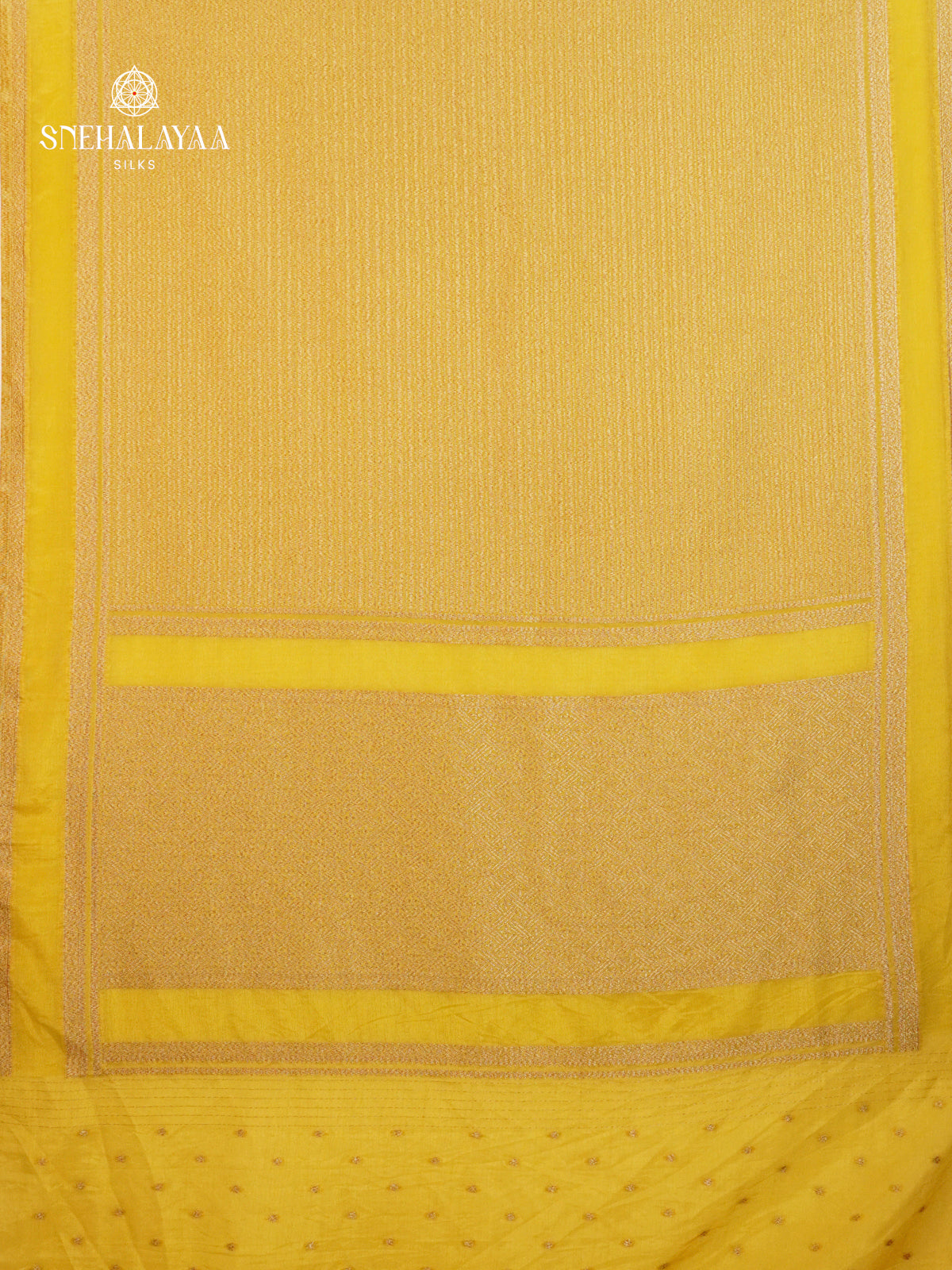 Lemon Yellow Banaras Crepe Silk Saree