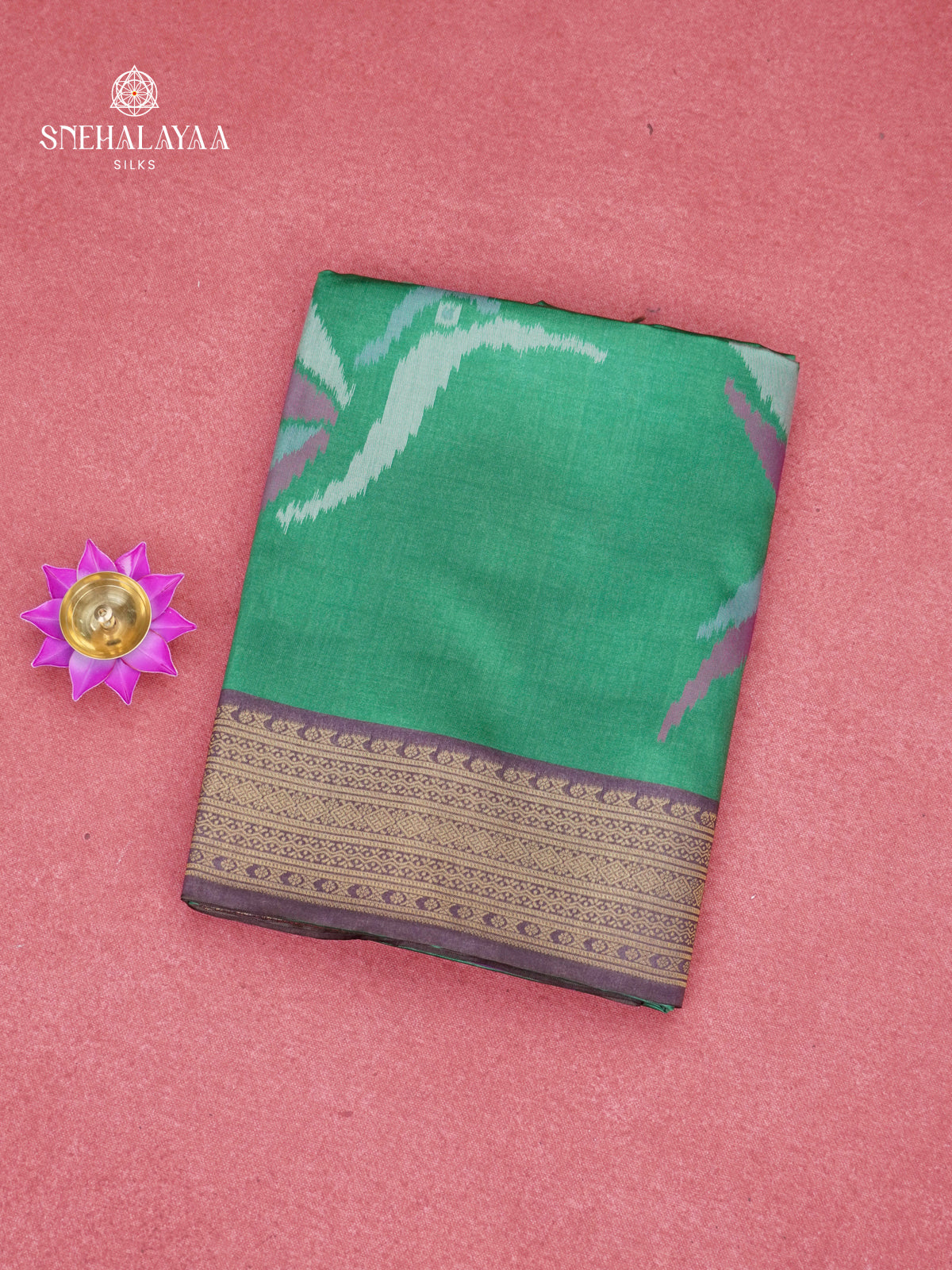 Green Jute Saree
