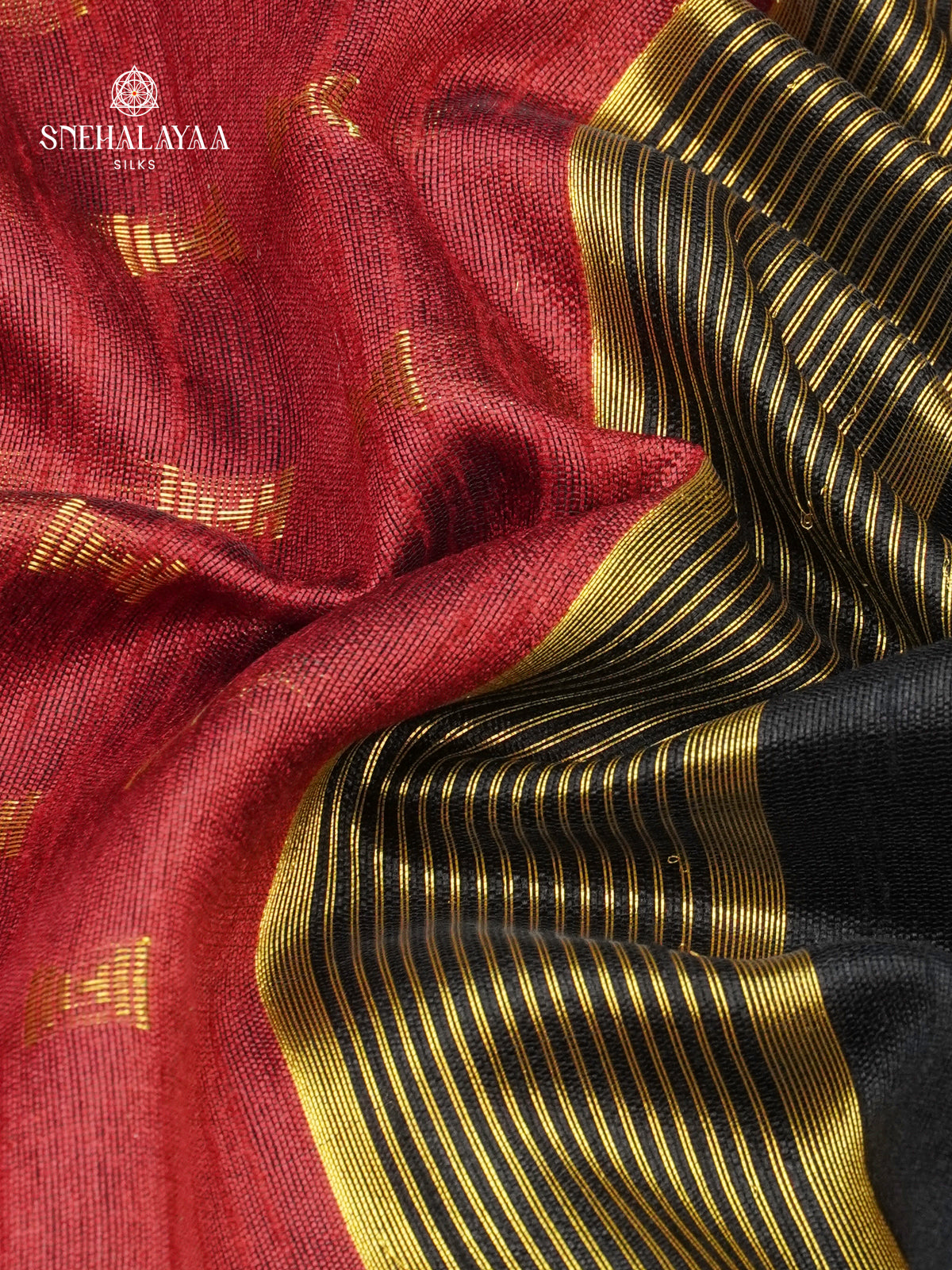 Maroon Bamboo Silk Saree