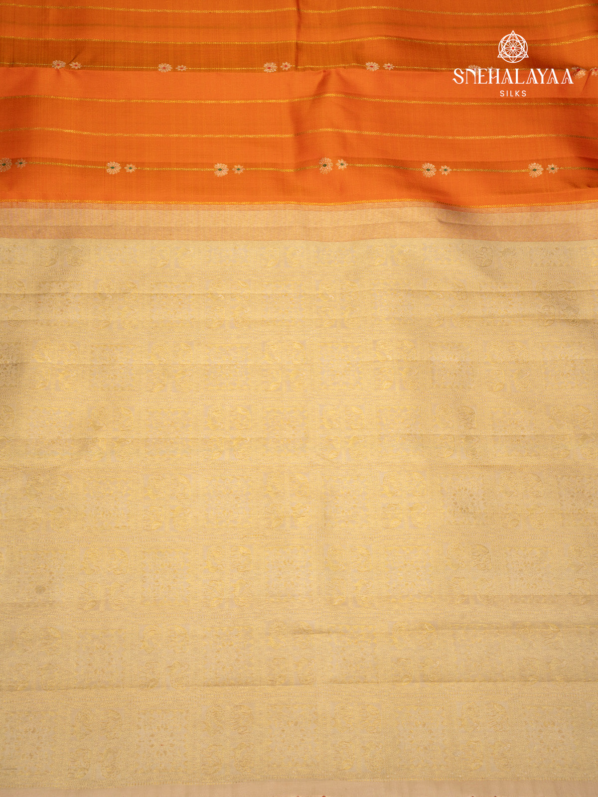 Orange Kanjivaram Silk Saree