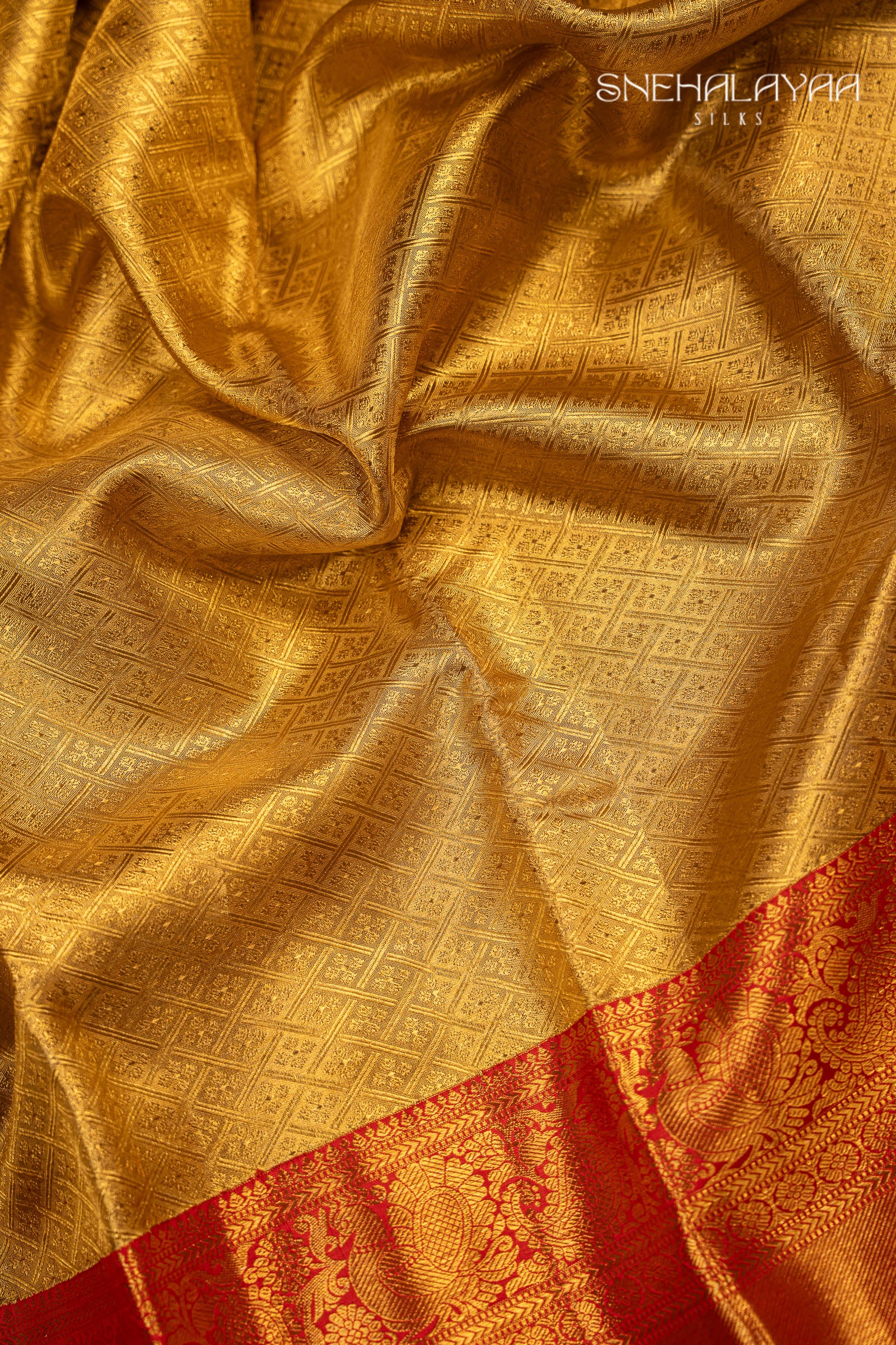 Gold Kancheevaram Silk Saree