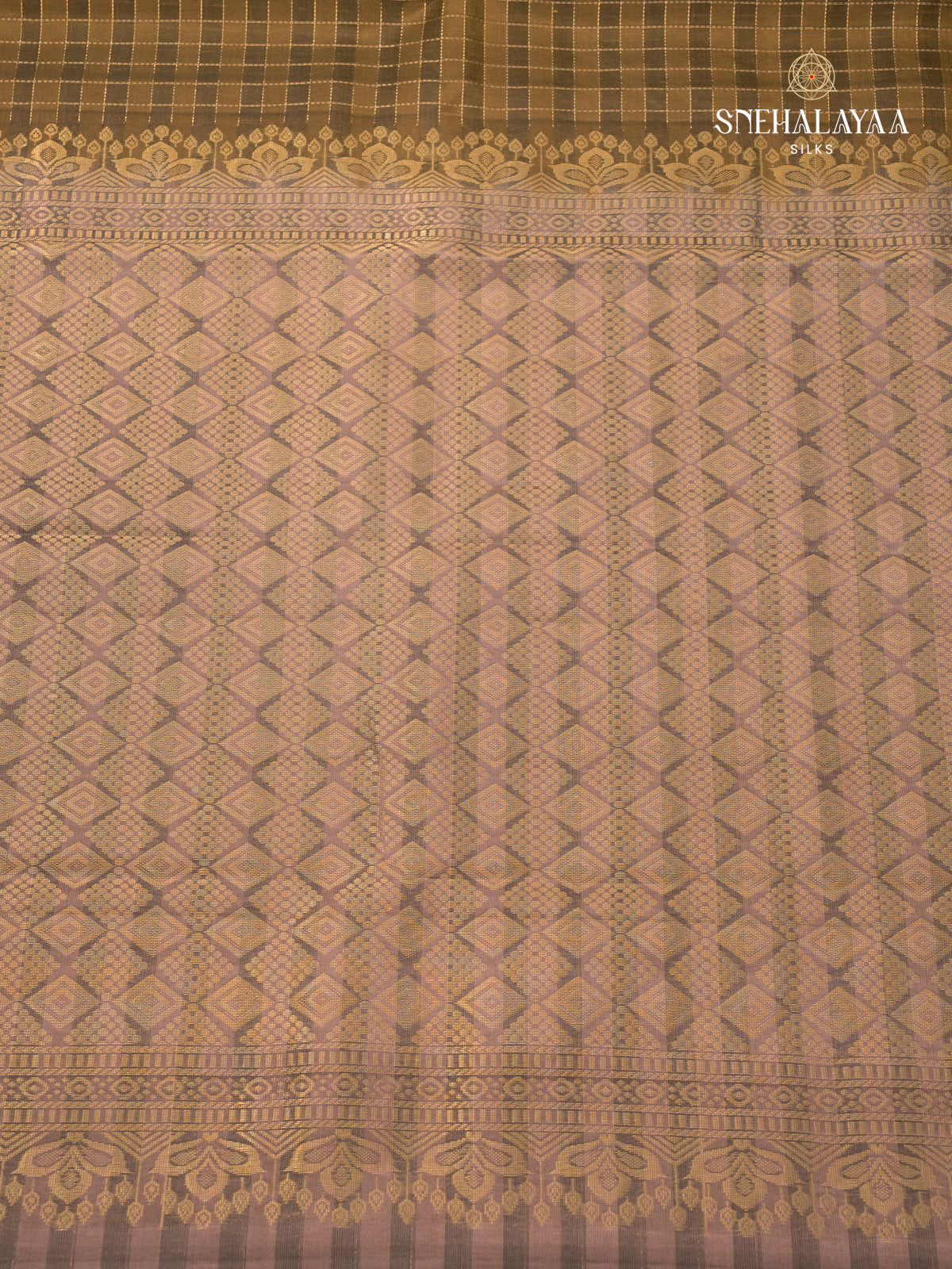 Brown Kanjivatram Silk Saree