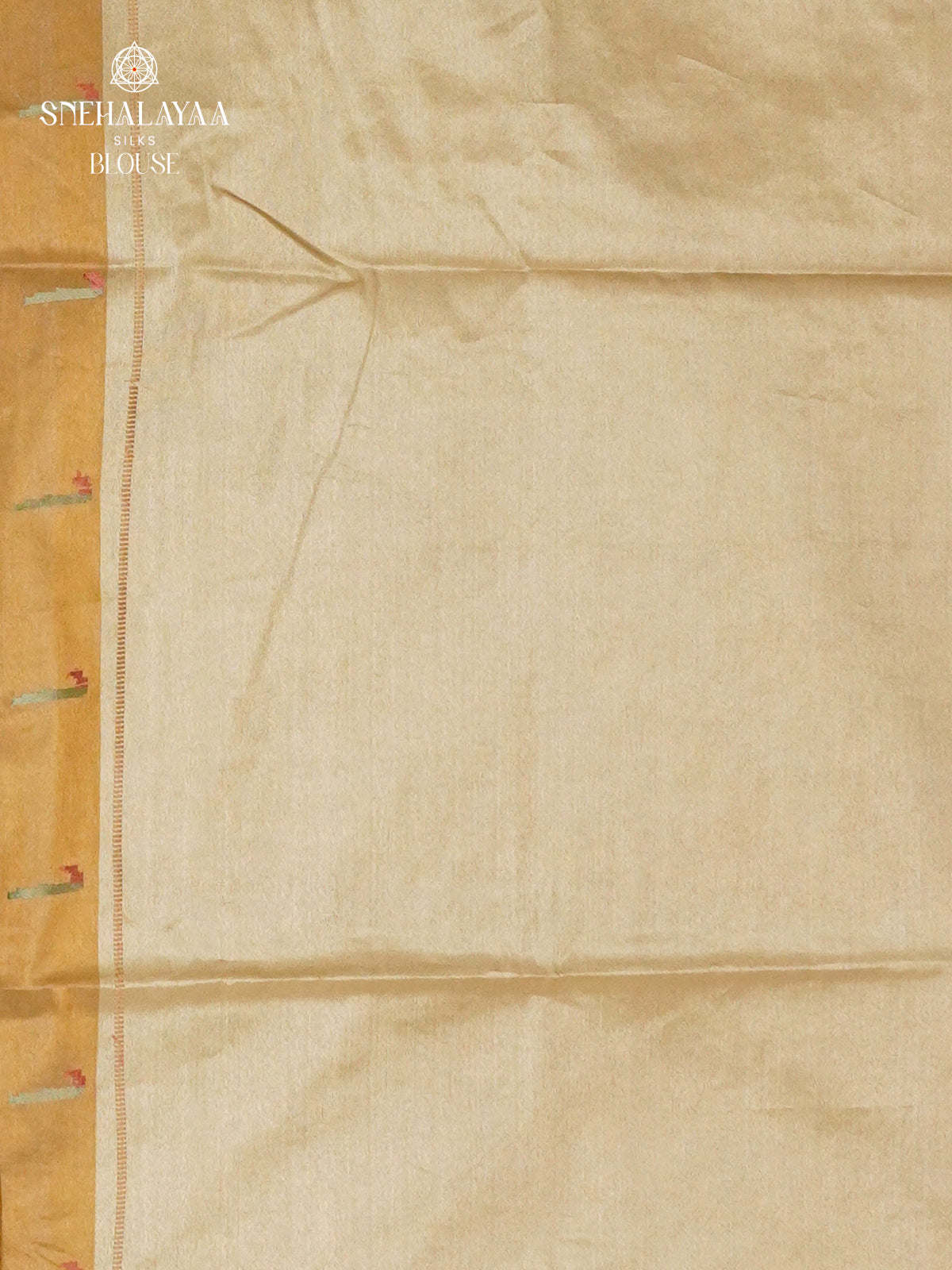 Golden Tissue Embroidery Saree