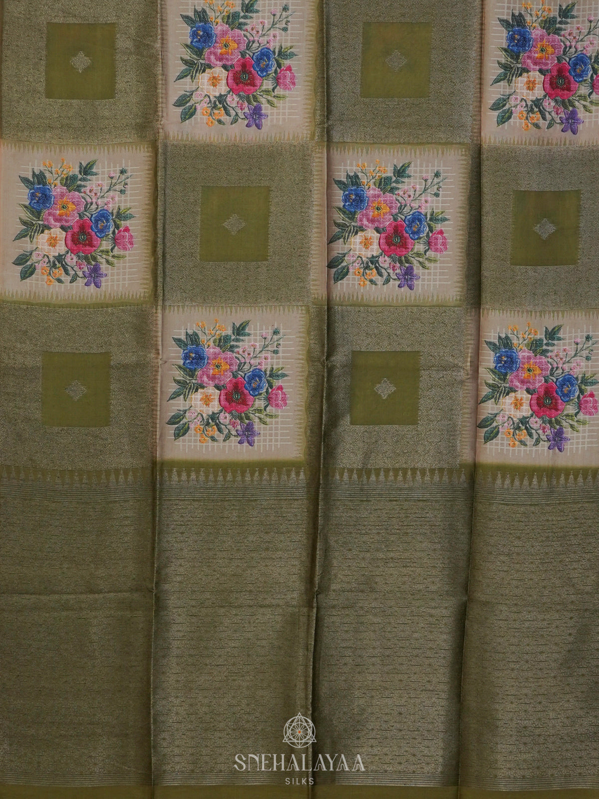 Green Jute Saree