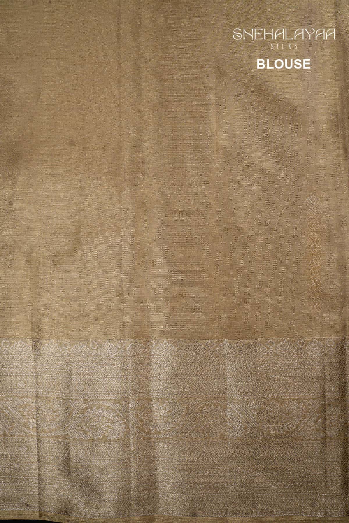 Golden Kancheevaram Tissue Silk Saree