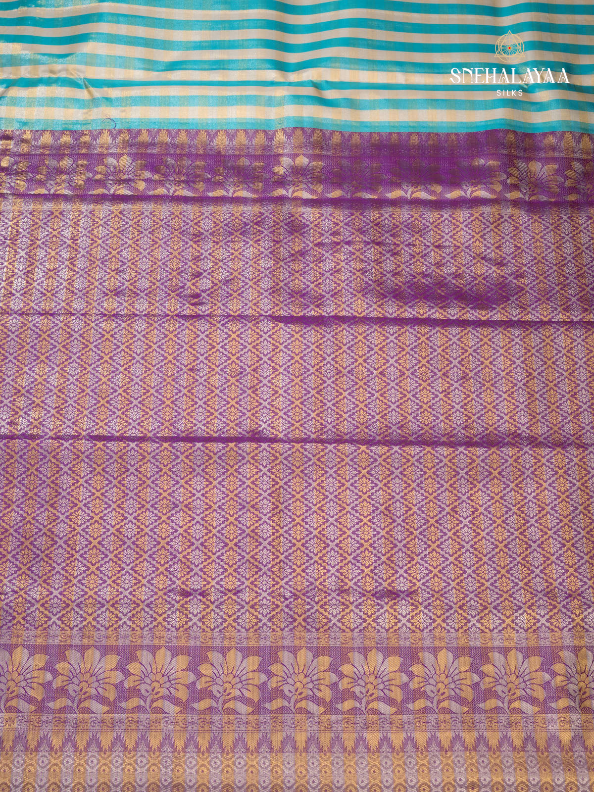 Cream Korvai Kanjivaram Silk Saree