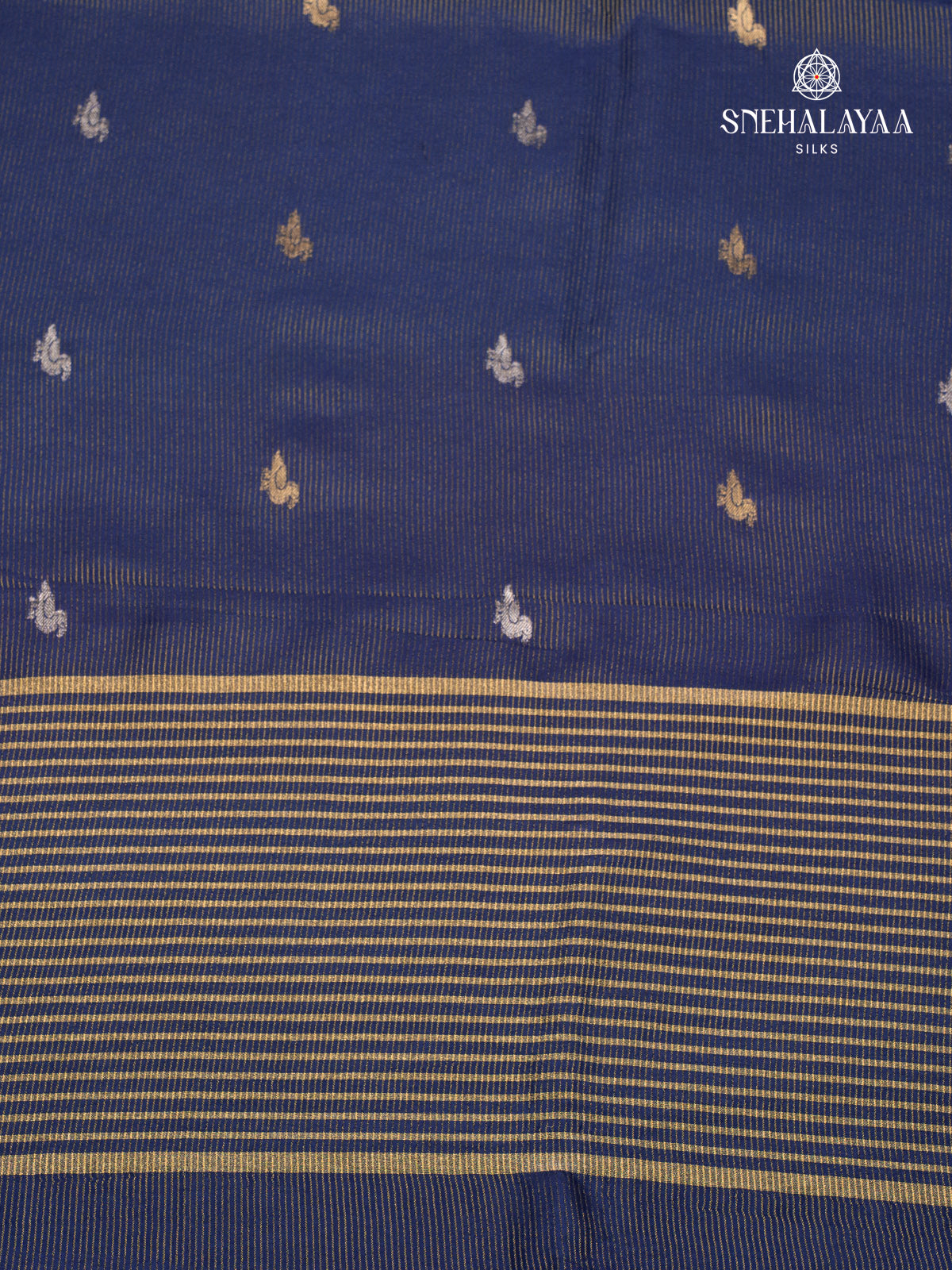 Navy Blue Dola Silk Saree