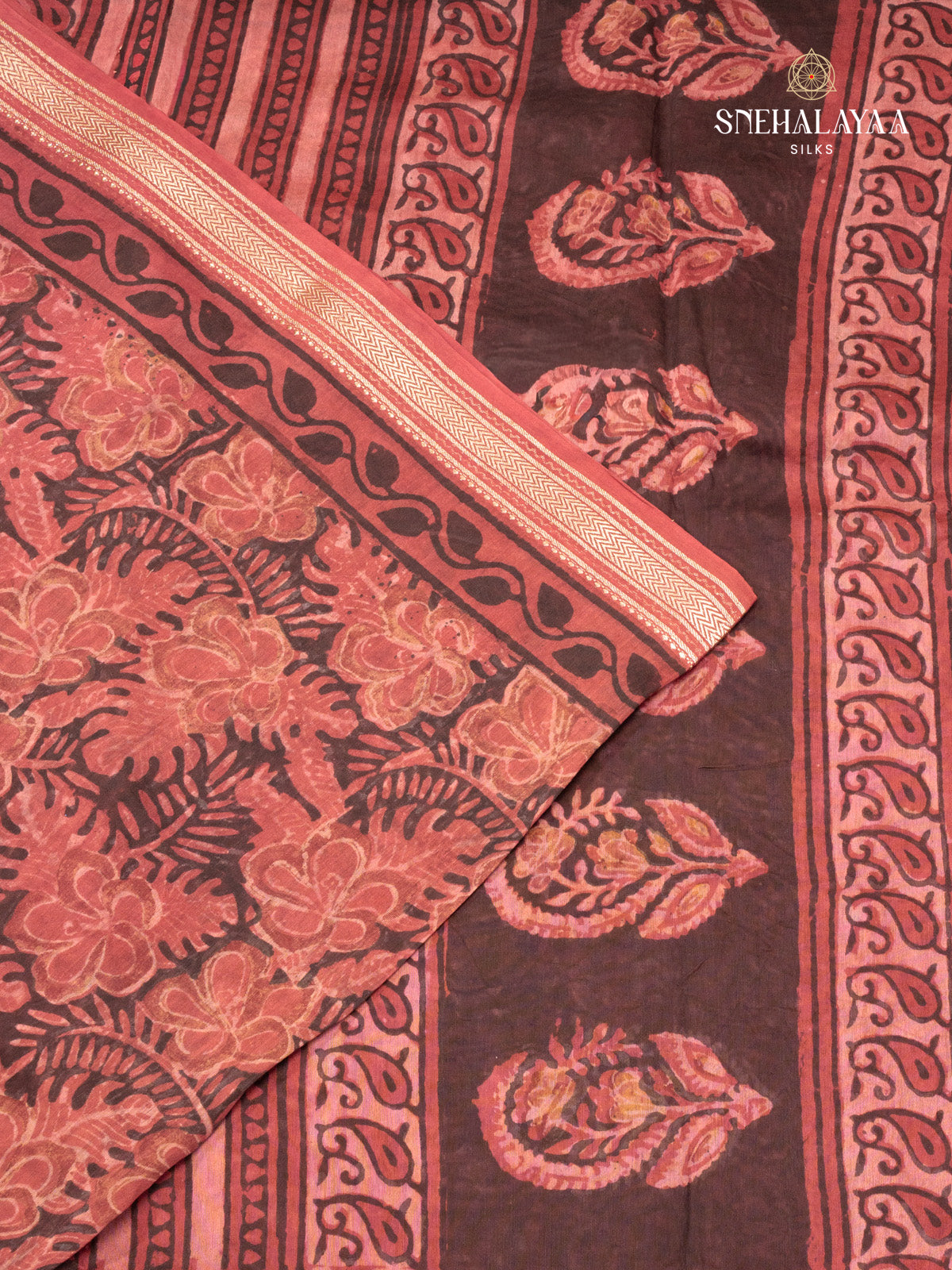 Maroon Chanderi Saree