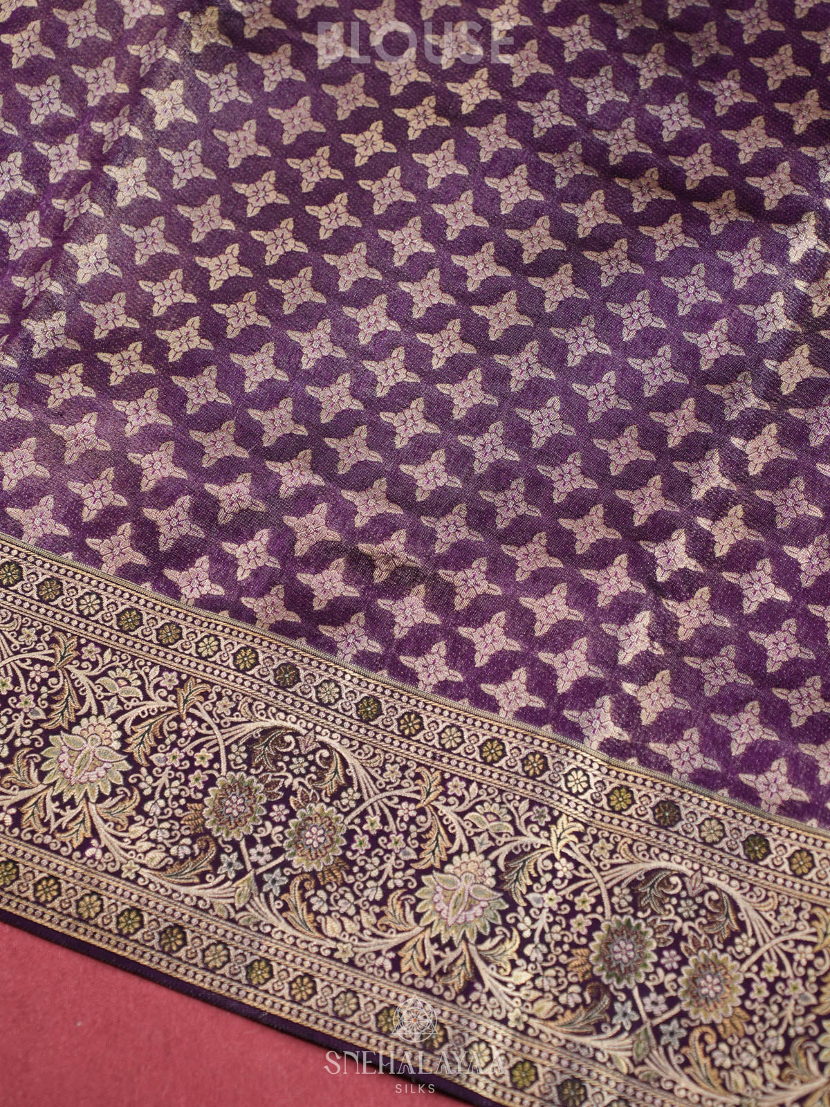 Purple Kanjivaram Silk Saree