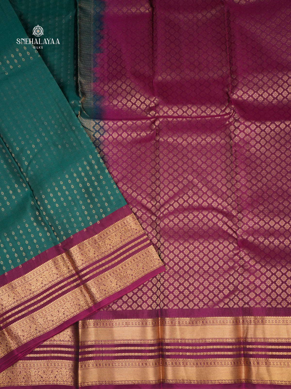 Forest Green Kanjivaram Silk Saree