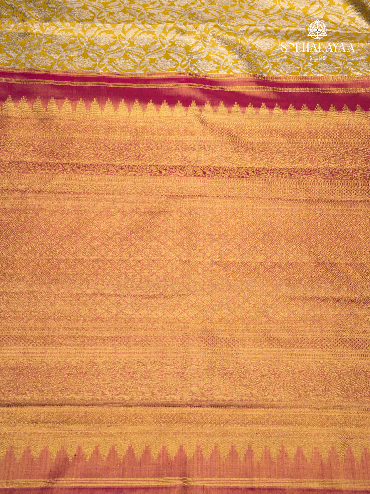 Yellow Kanjivaram Silk Saree