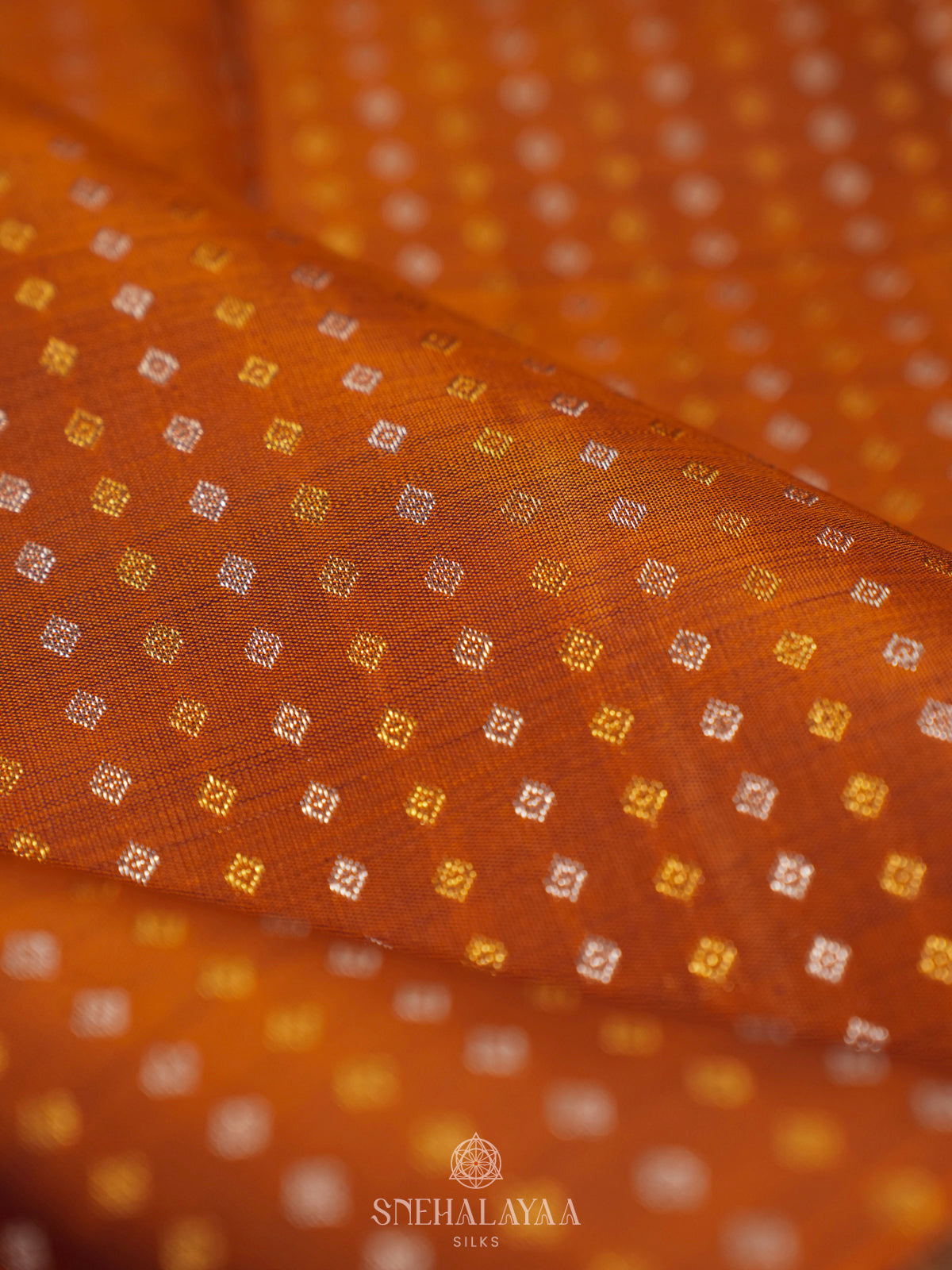 Orange Kanjivaram Silk Saree