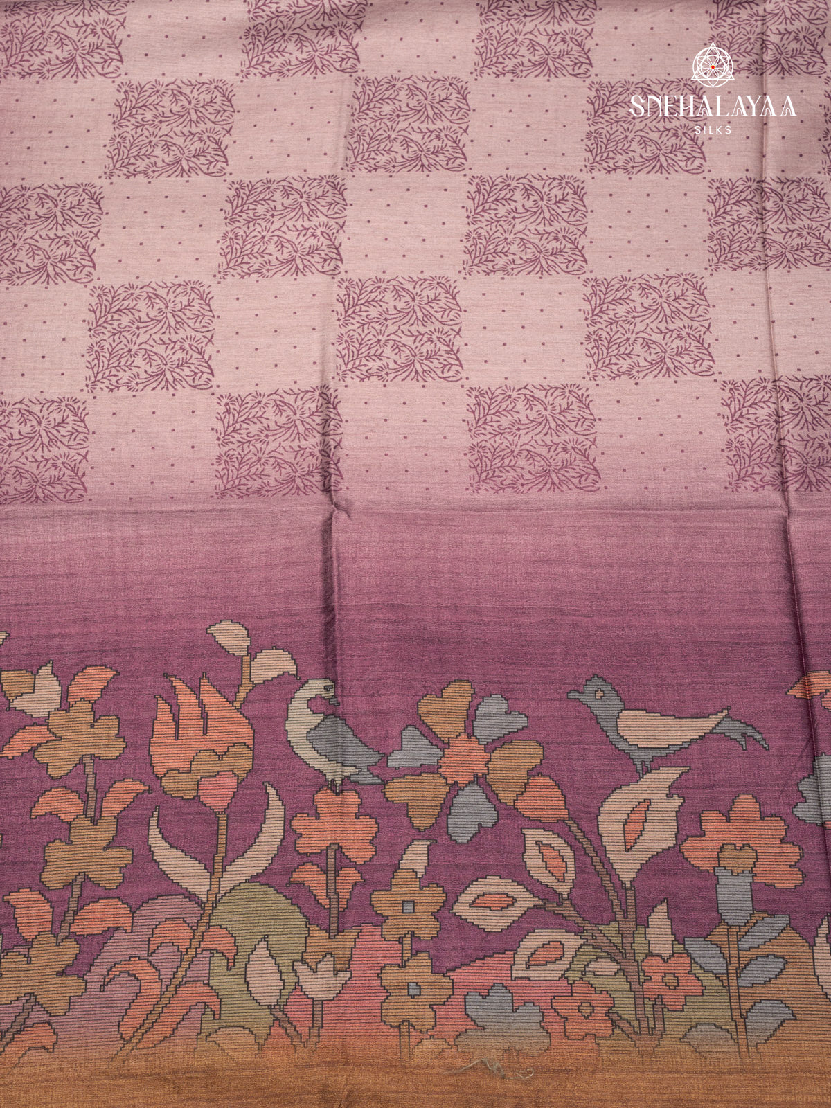 Purple Tussar Saree