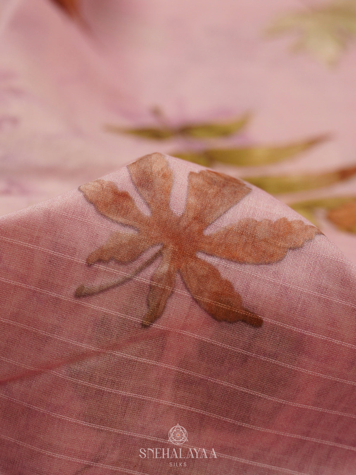 Pale Pink Chanderi Saree