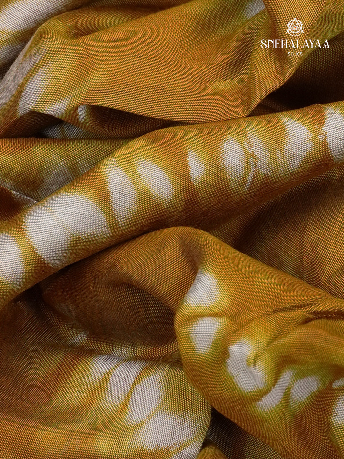 Antique Mustard Gold Chanderi Saree