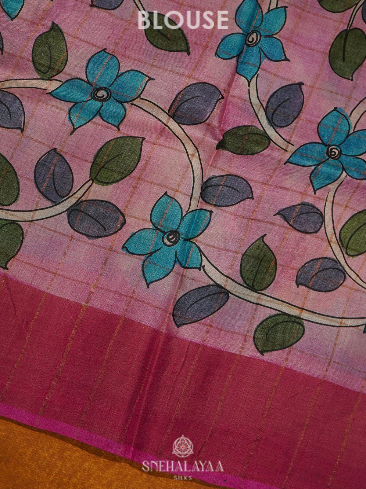 Blue Tussar Saree