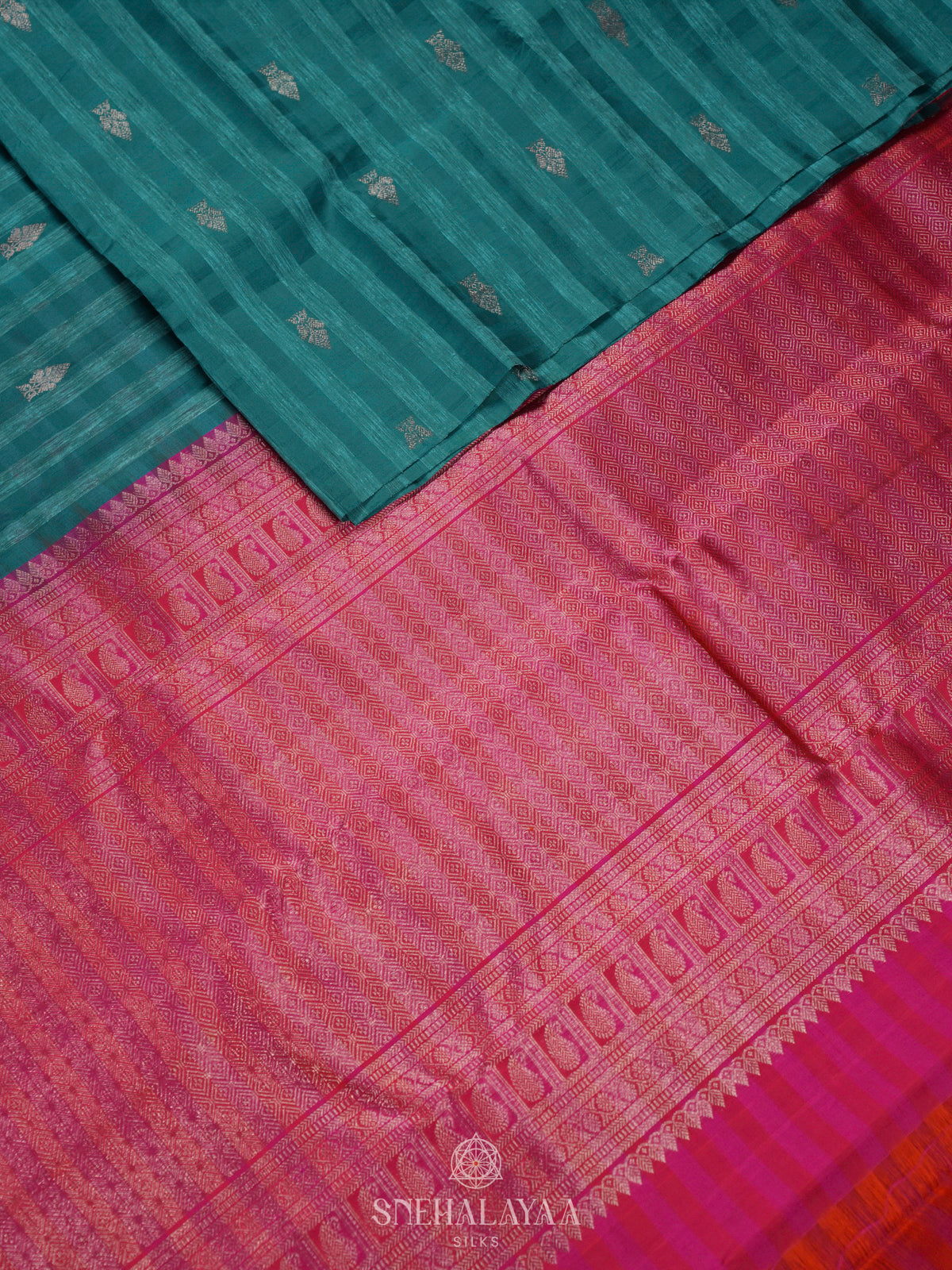 Blue Kanchi Linen Silk Saree