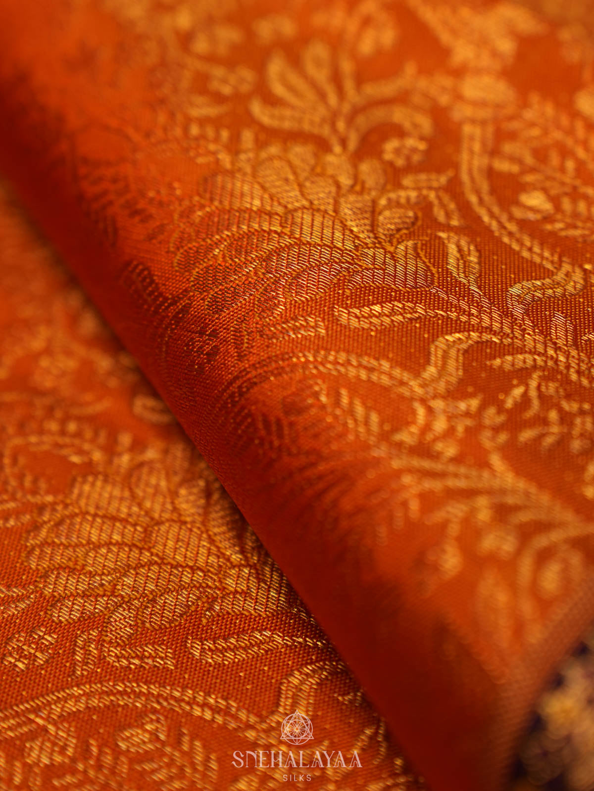 Orange Kanjivaram Silk Saree