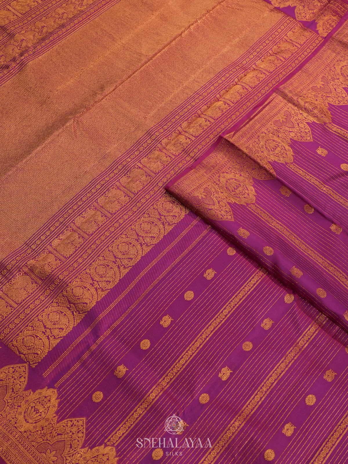 Magenta Kanjivaram Silk Saree