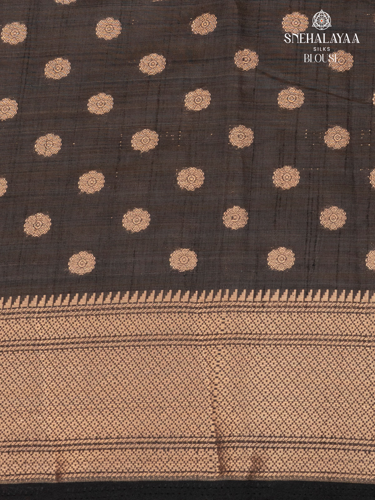 Black Raw Silk Saree