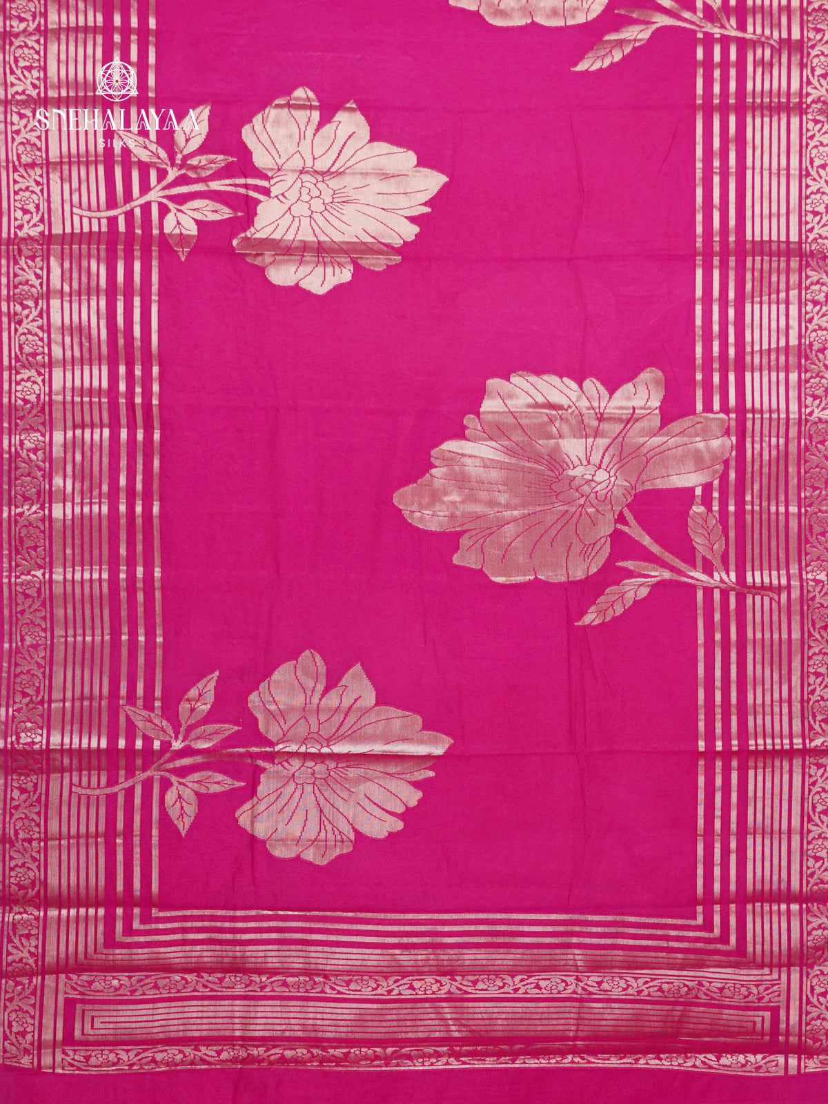 Rani Pink Banaras Silk Saree