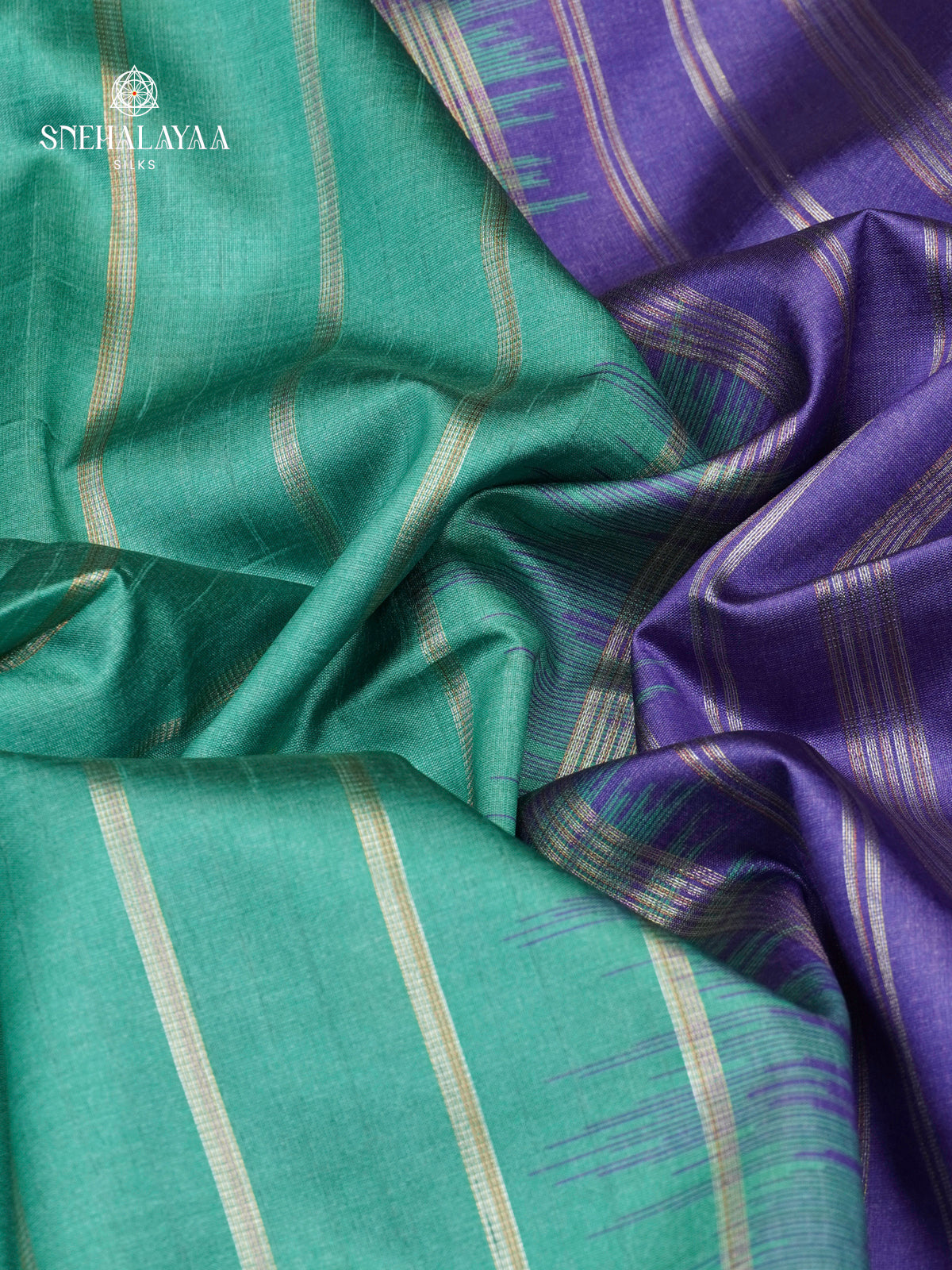 Sea Green Jute Saree