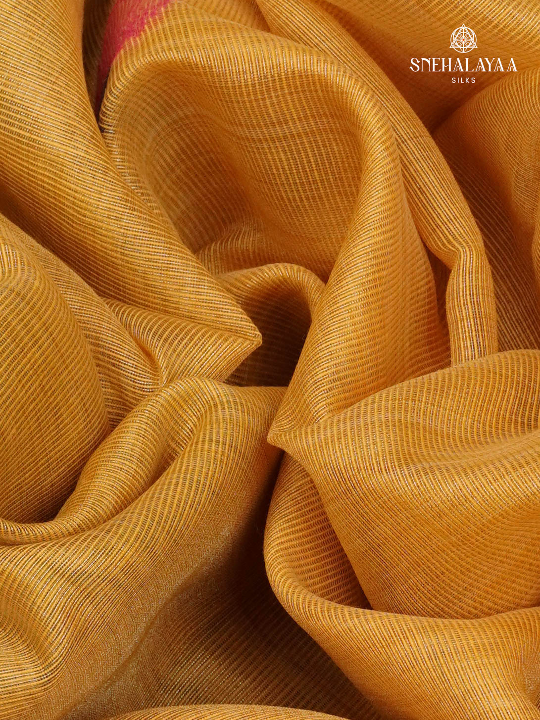 Mustard Yellow Munga Cotton Saree