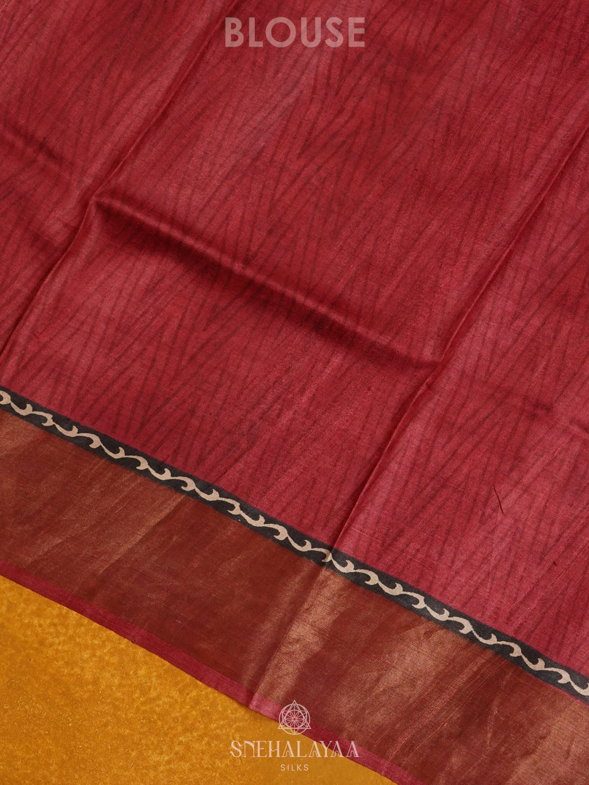 Maroon Tussar Saree