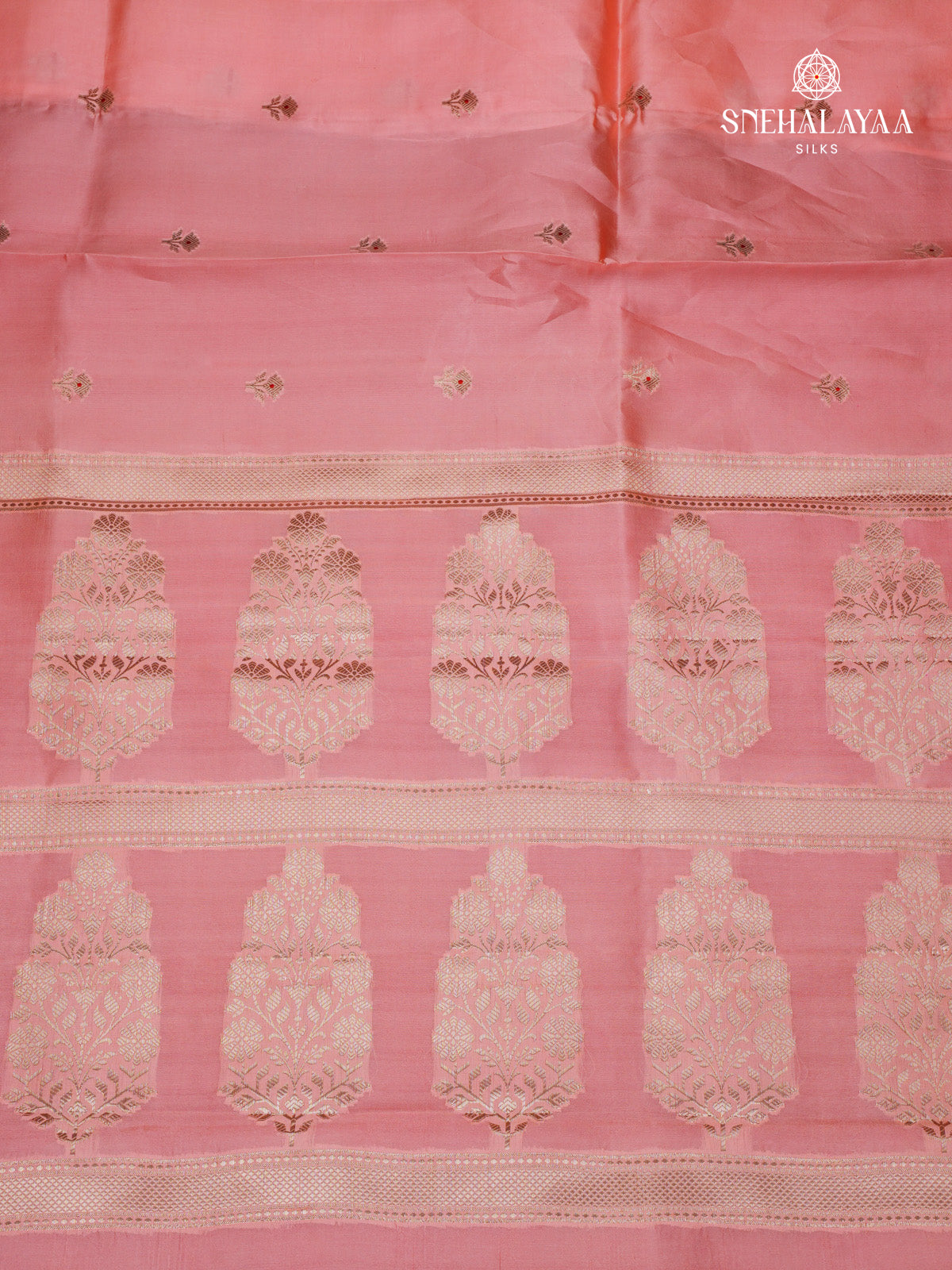 Pink Banaras Dupion Silk Saree