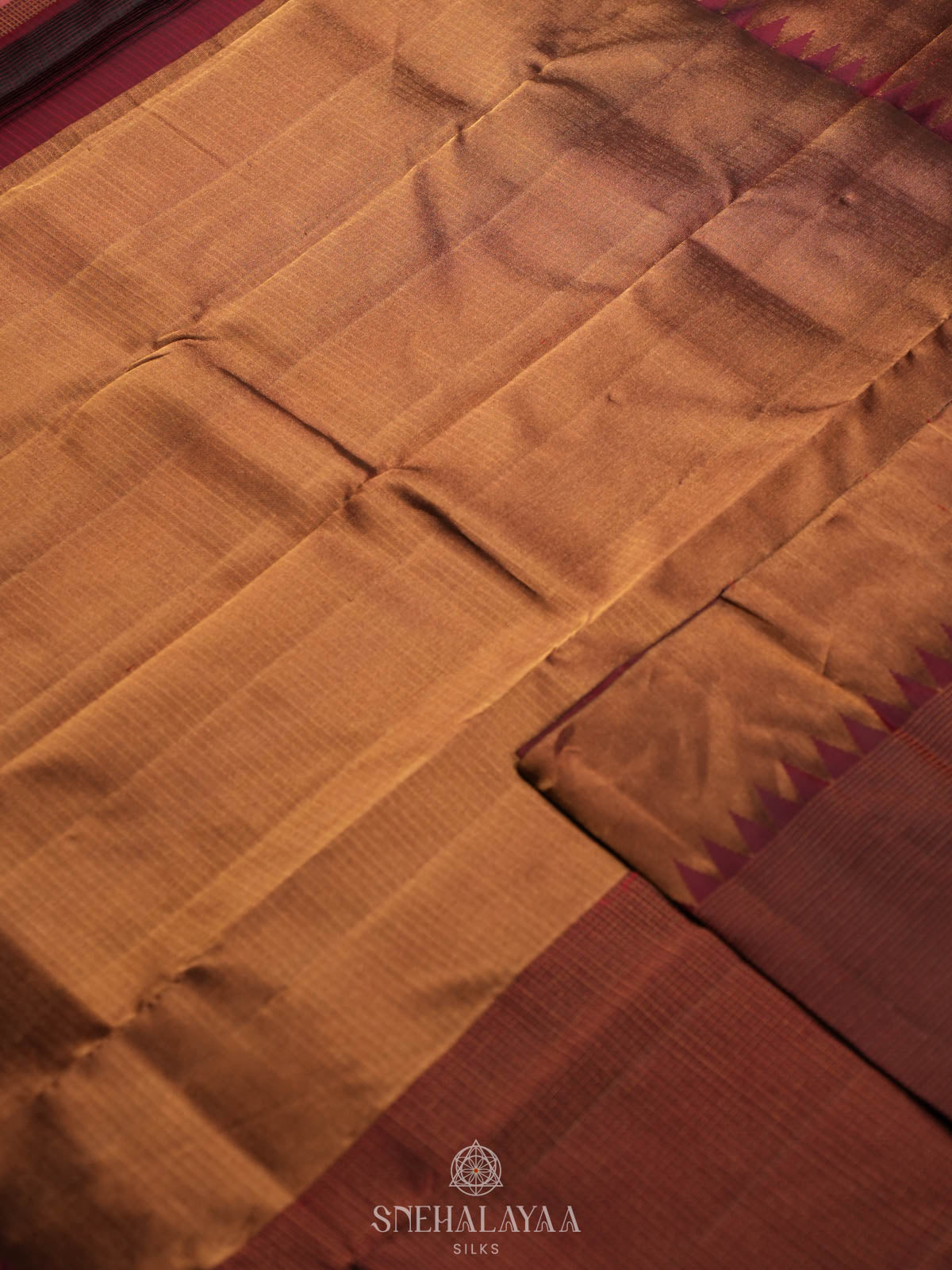 Plum Kanjivaram silk saree