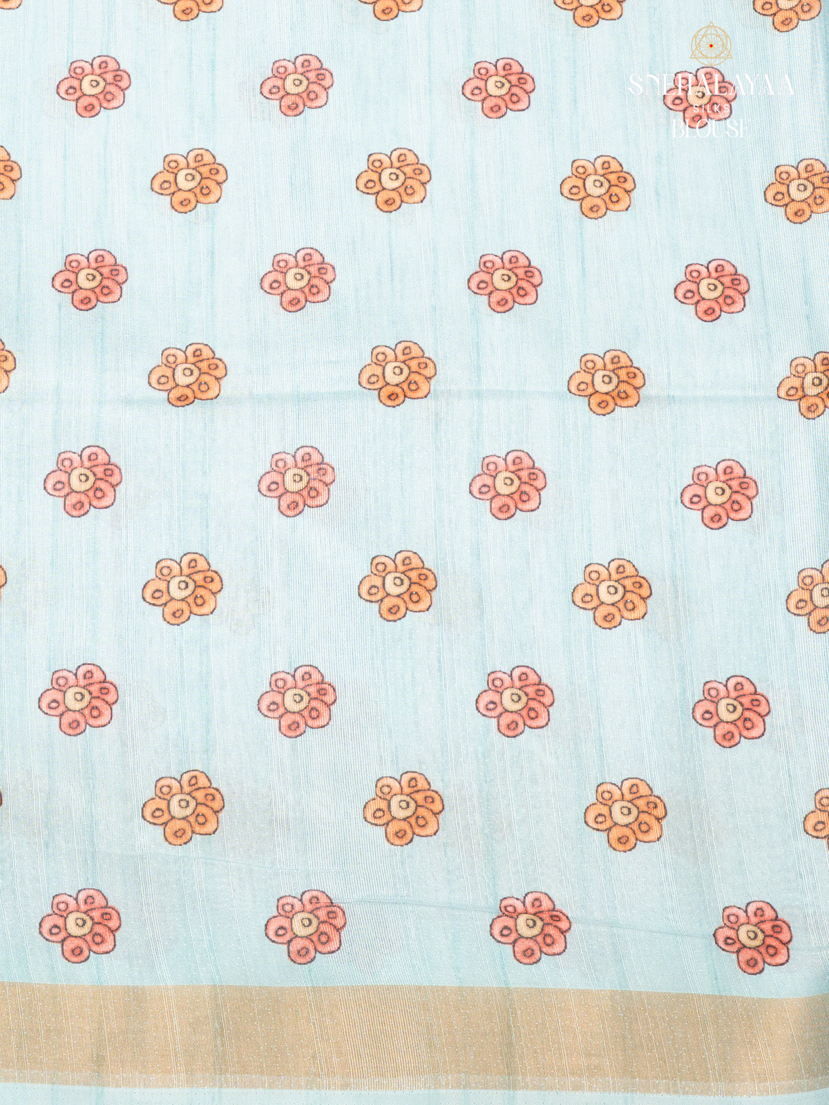 Light Blue Matka Saree