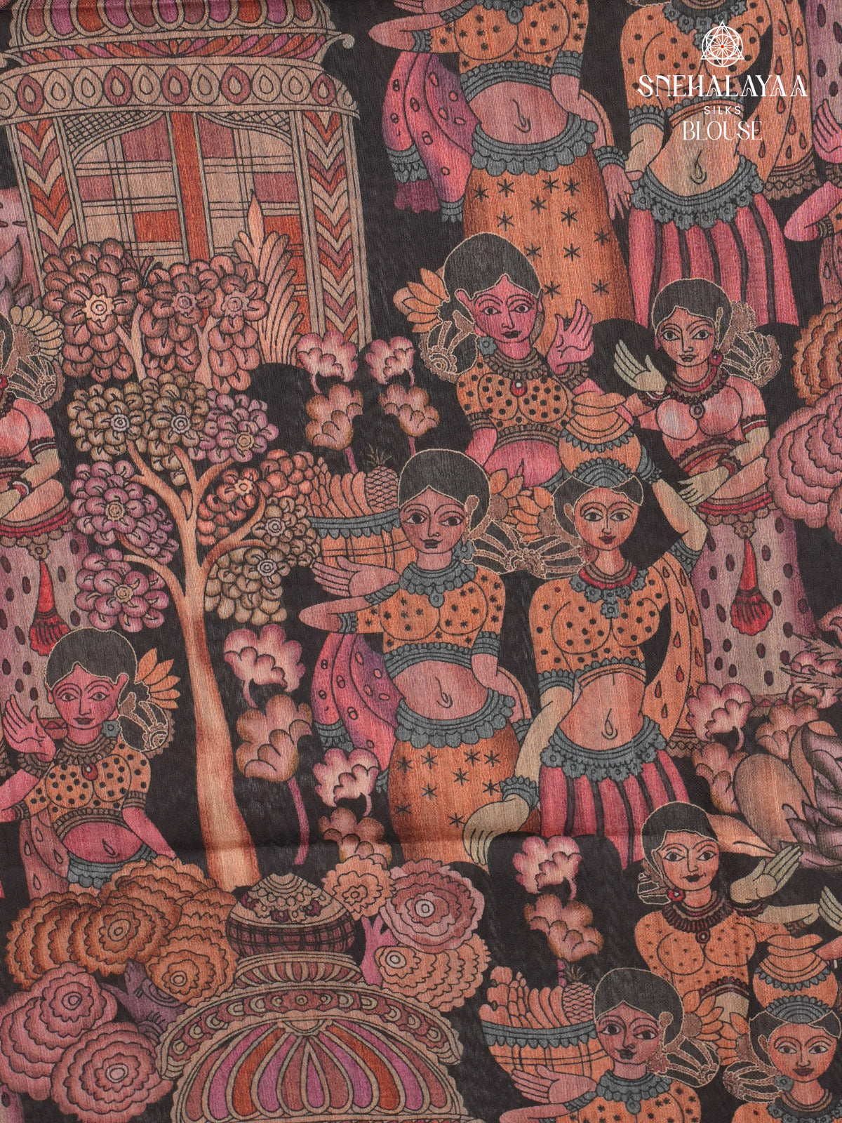 Grey Kalamkari Tussar Saree