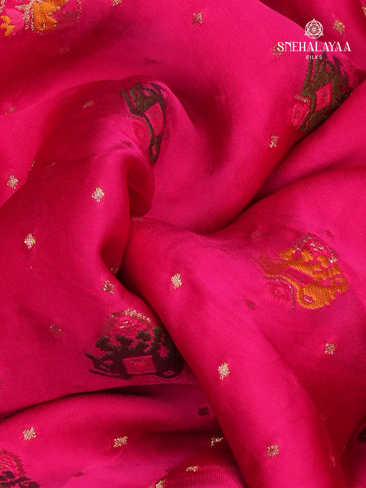 Pink Banaras Silk Saree