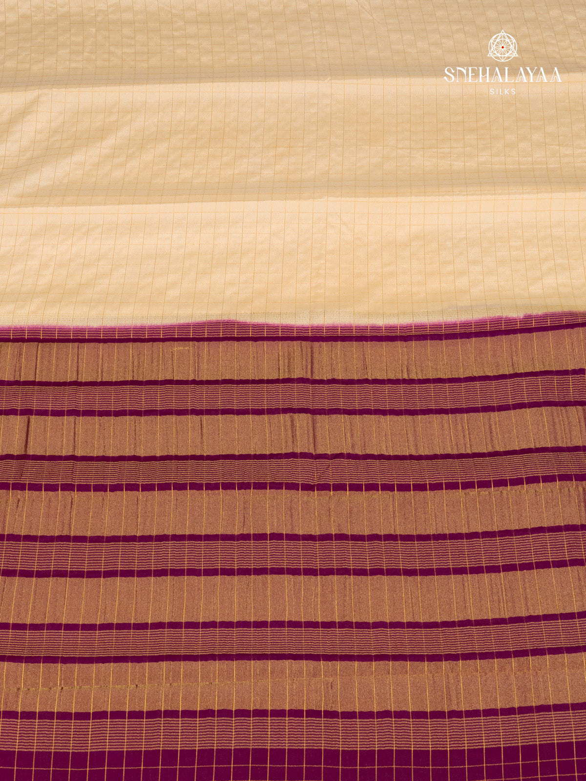 Beige Mysore Silk Saree