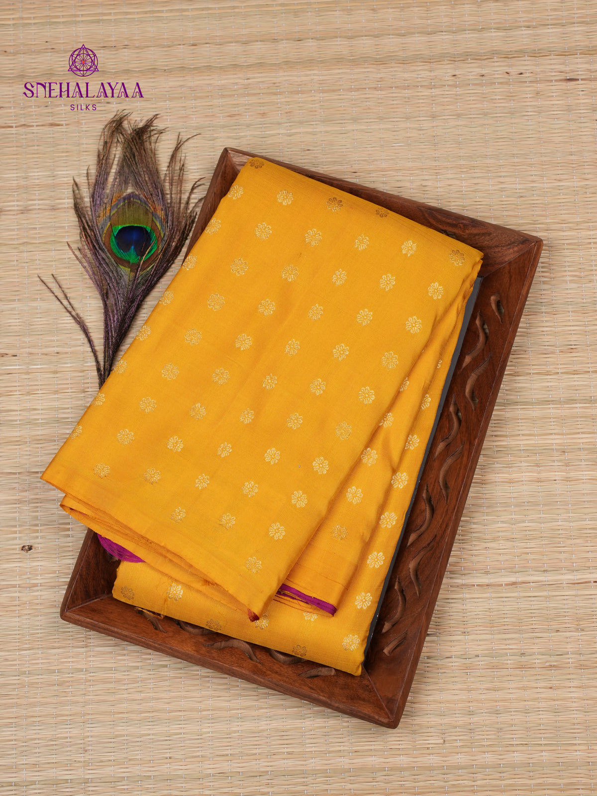 Mango Yellow Kanjivaram Silk Saree