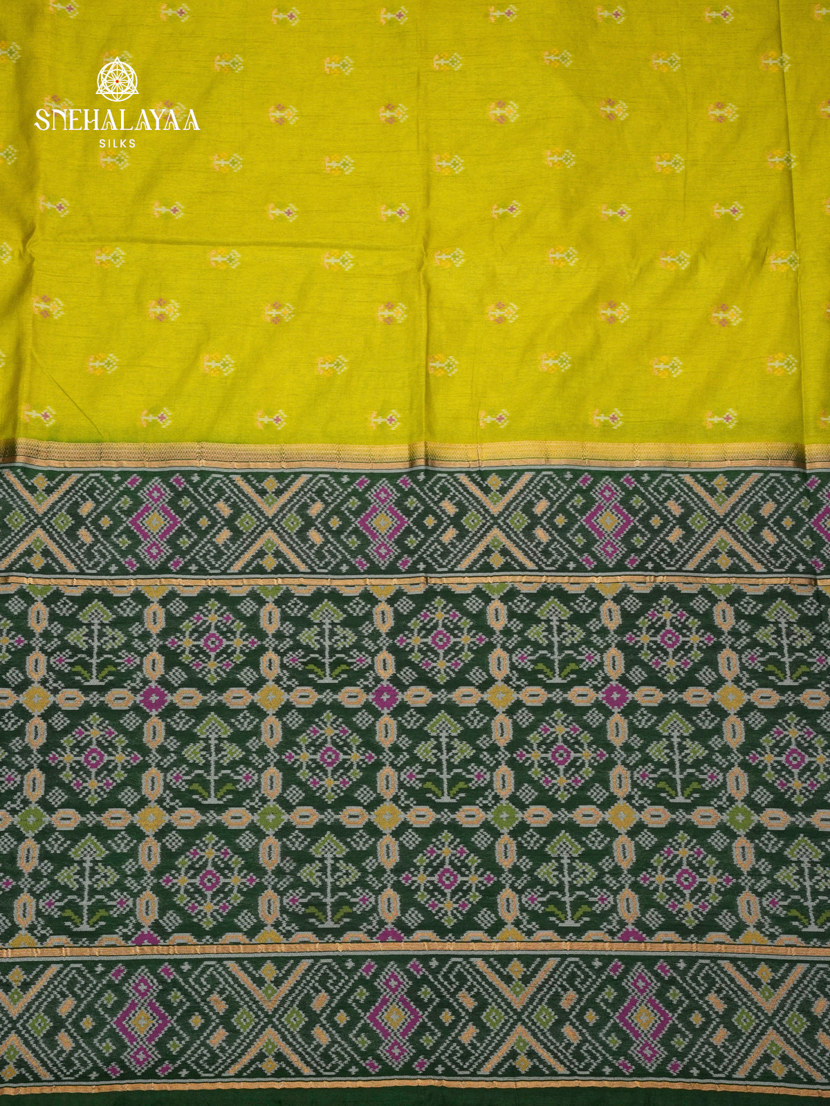 Yellow Ikat Saree