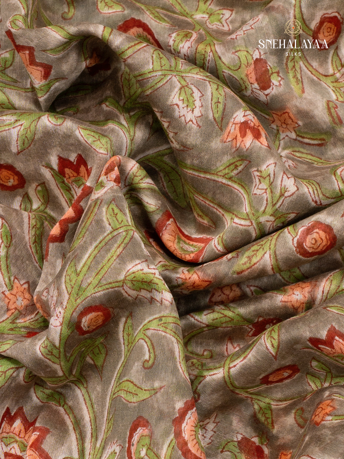 Brown Chanderi Saree